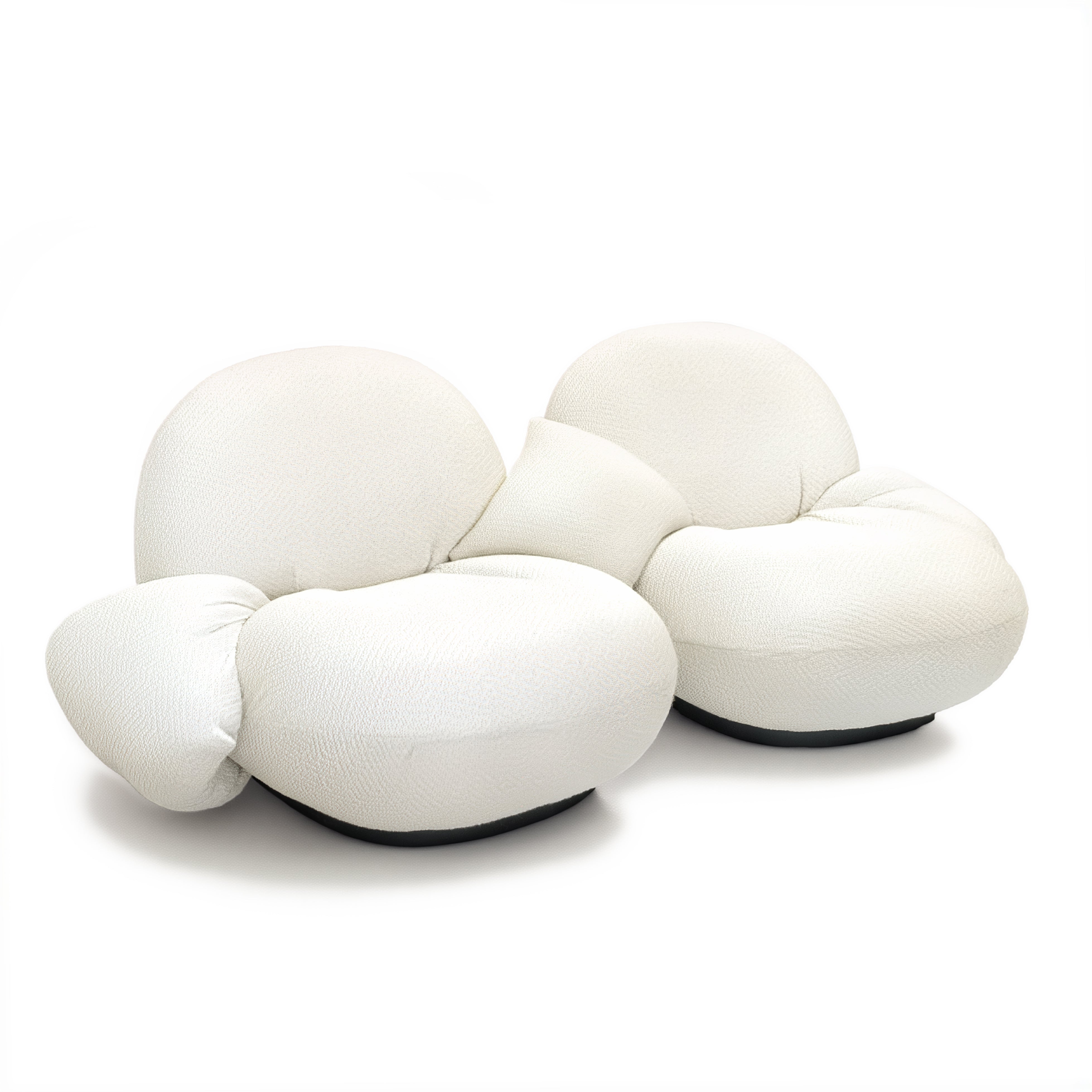 Sofa 2-osobová PACHA bílá s černým podstavcem - poexpozice