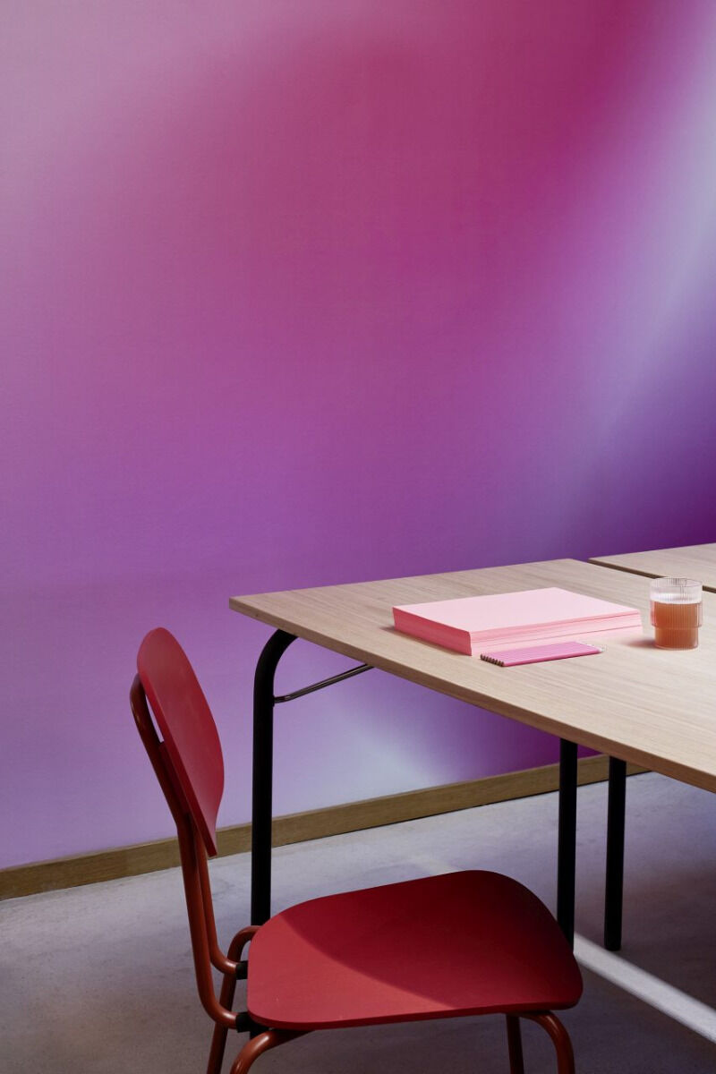 Židle NEW SCHOOL bordová podstava