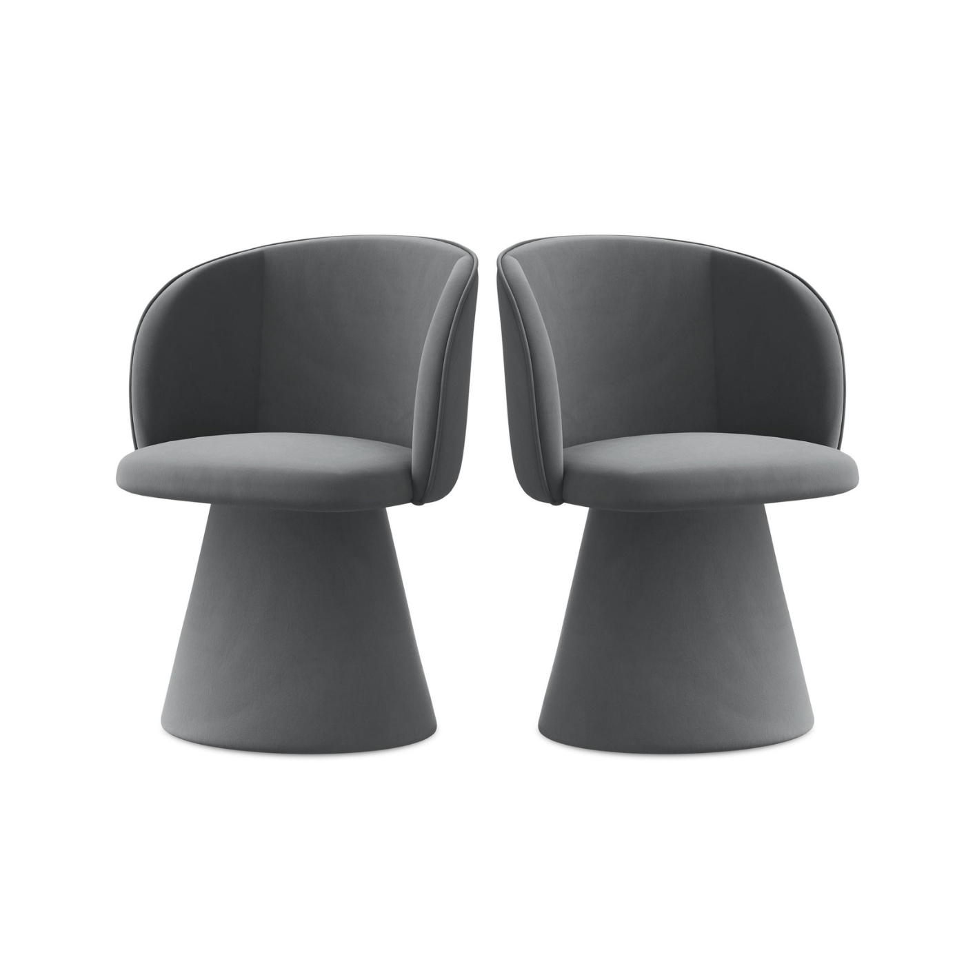 Velvet Chair MAIA Steel Gray