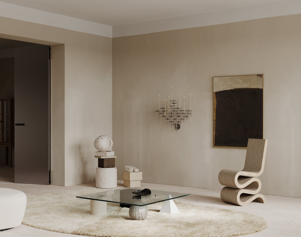 Nástěnný svícen STOFF NAGEL z bronzovaného mosazi