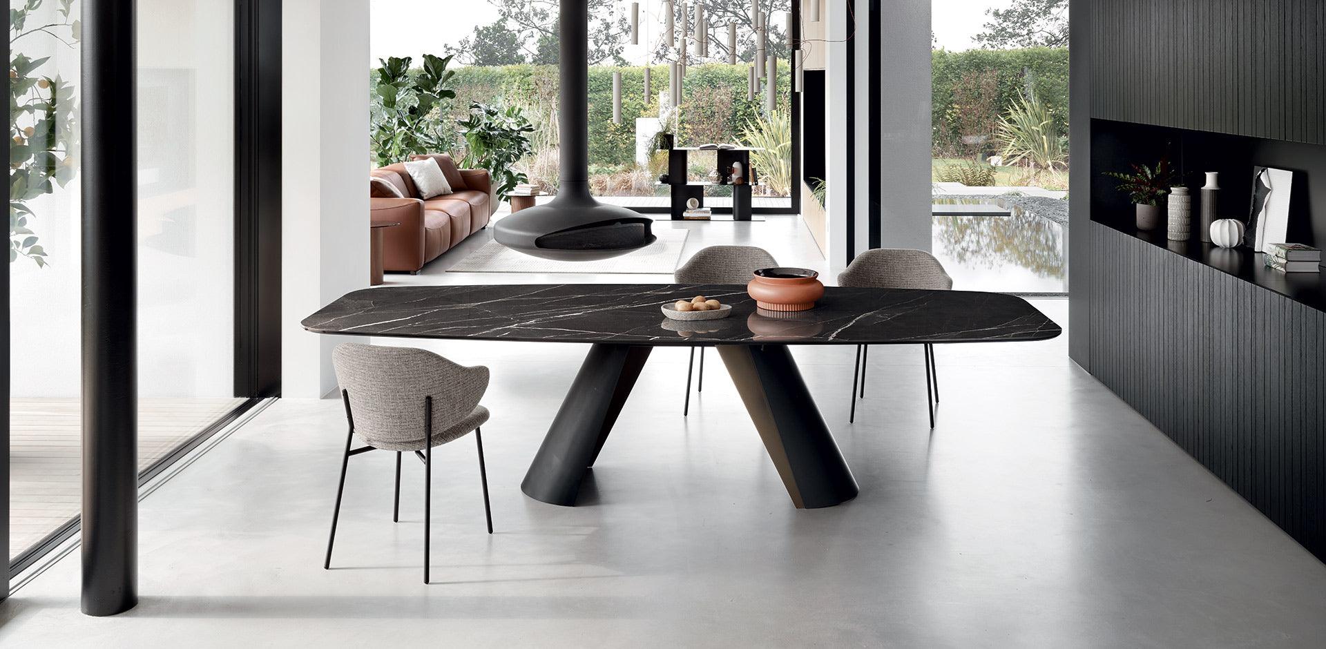 Stół APIAN brązowa ceramika Calligaris Eye on Design