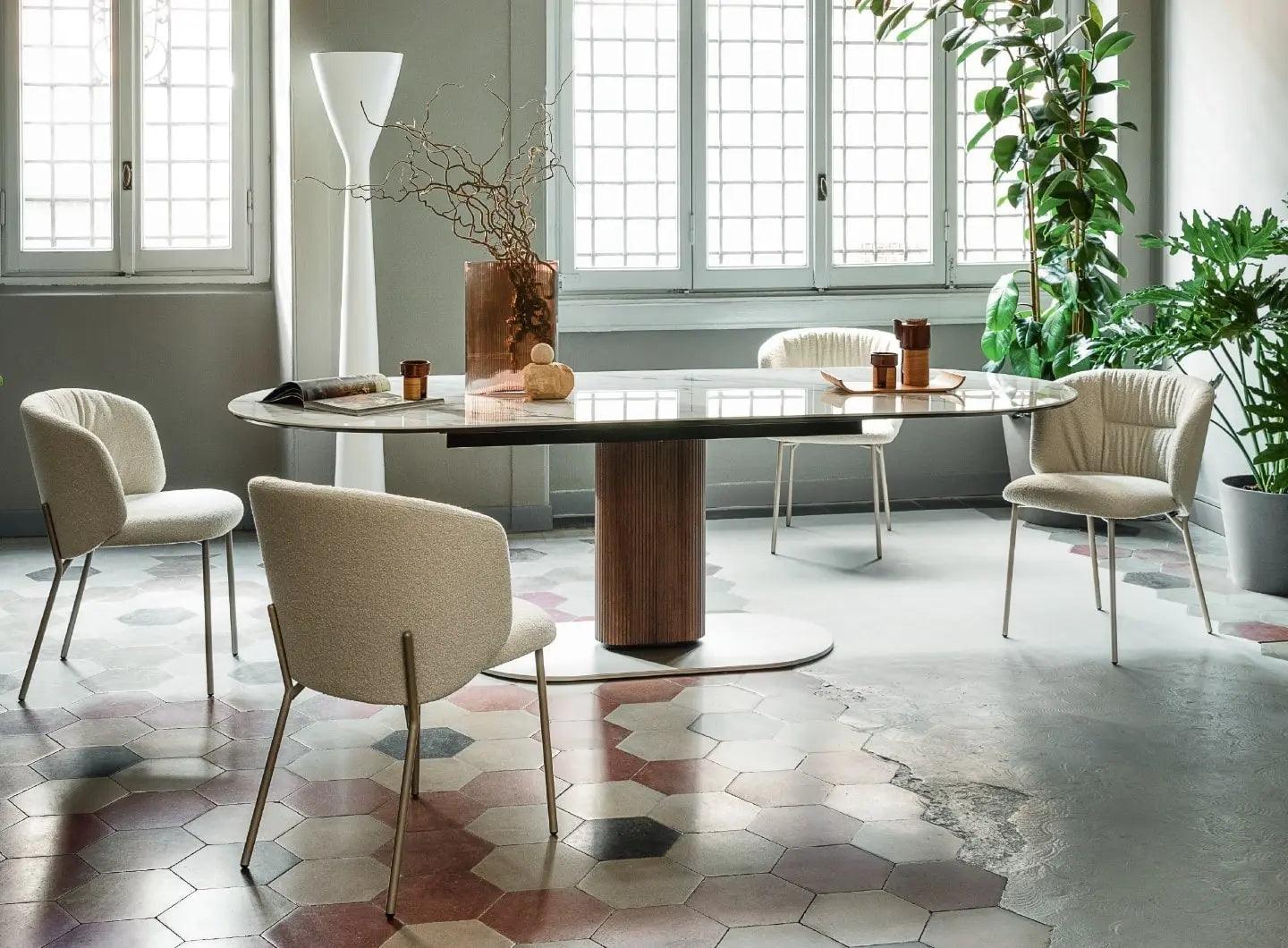 Stół CAMEO złoty marmur Calligaris Eye on Design