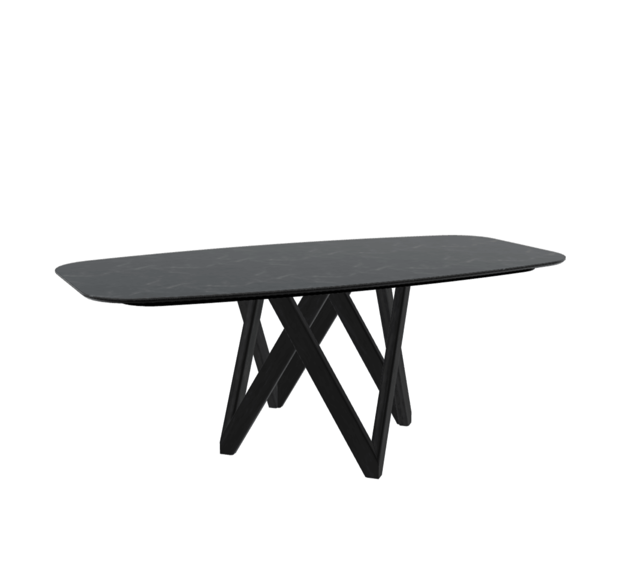 Stół CARTESIO czarny marmur z drewnianą podstawą Calligaris 200 cm matowa czerń Eye on Design