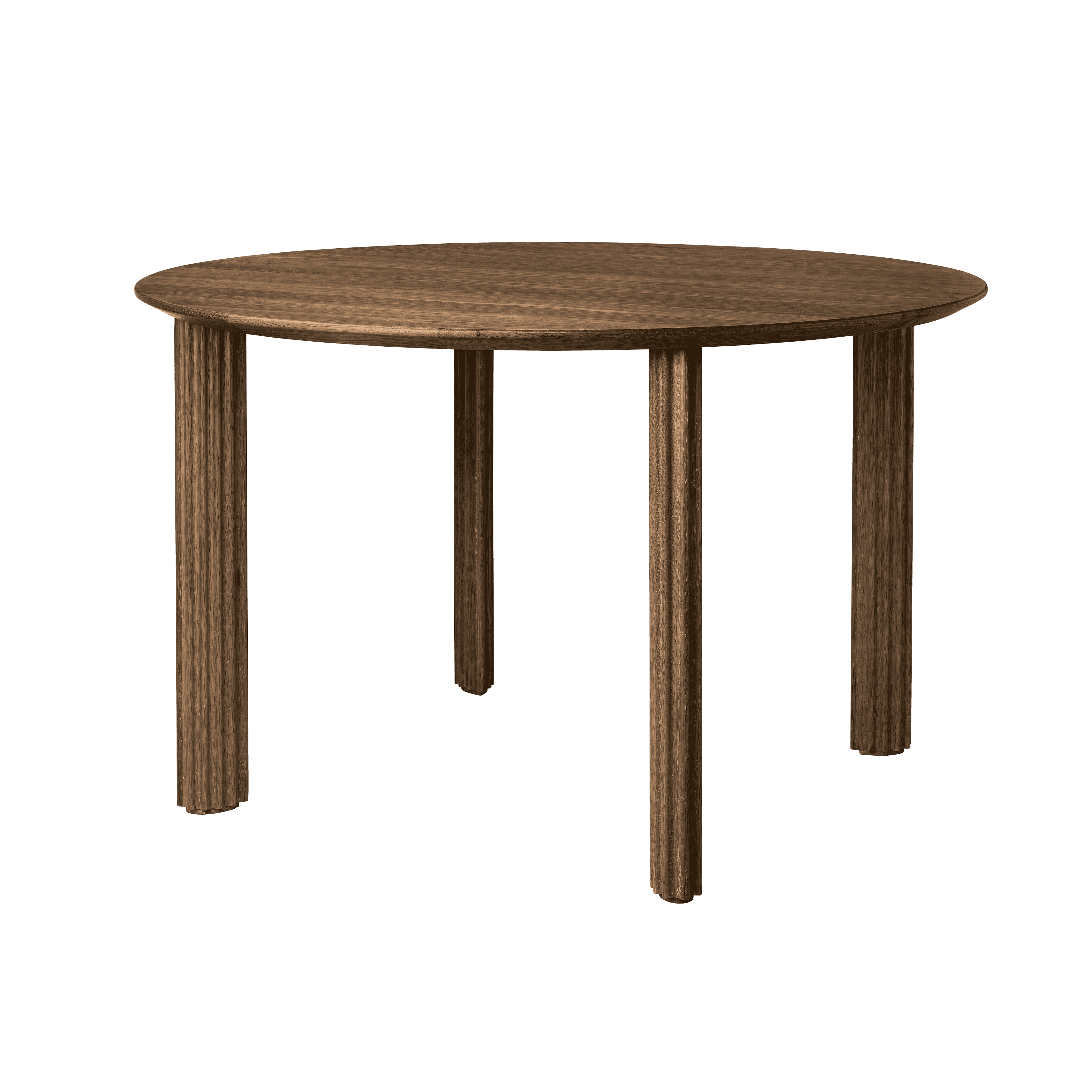 Stół COMFORT CIRCLE ciemny dąb UMAGE Frezowane Eye on Design