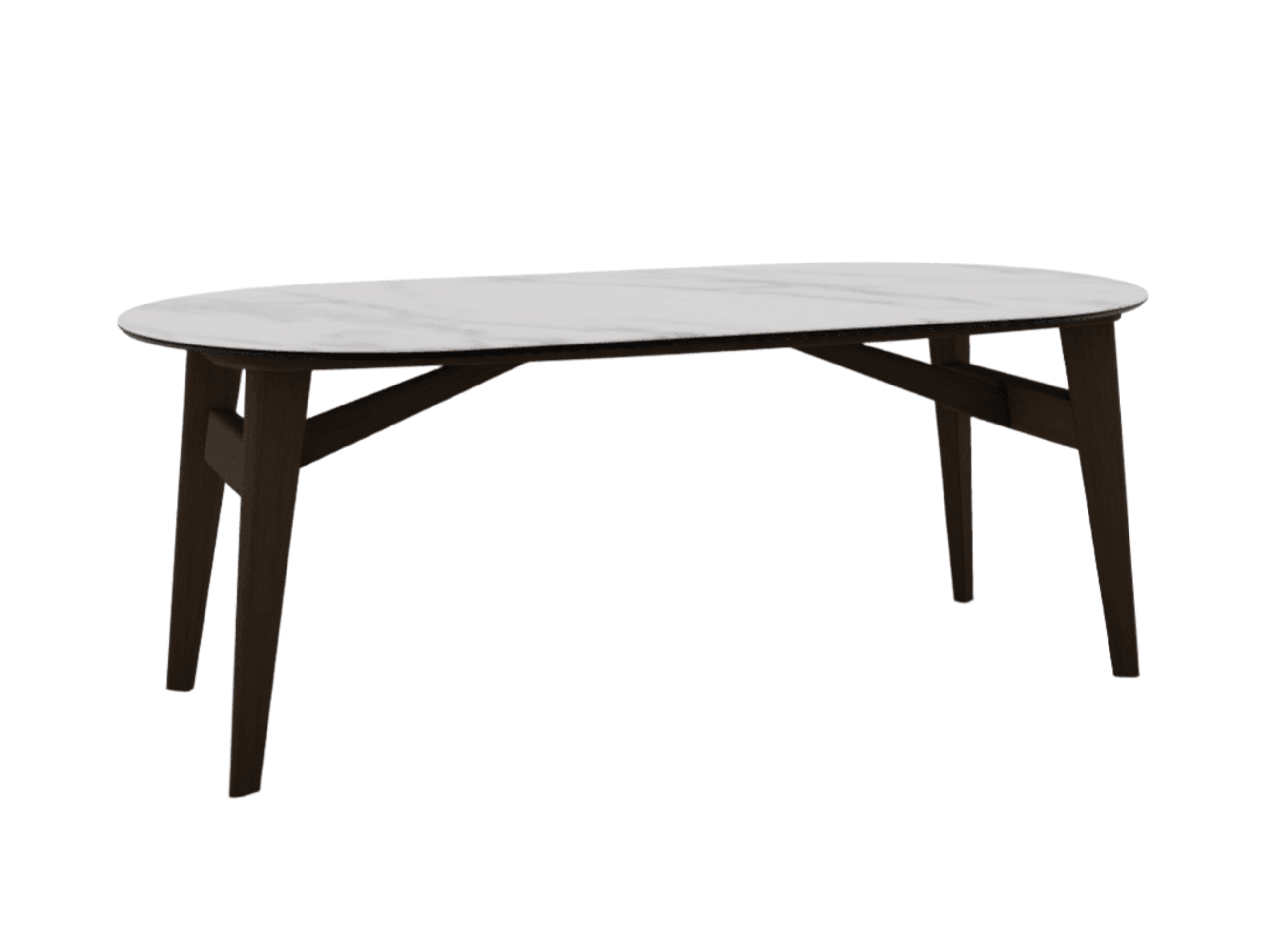 Stół elipsa ABREY kremowy marmur Calligaris Eye on Design