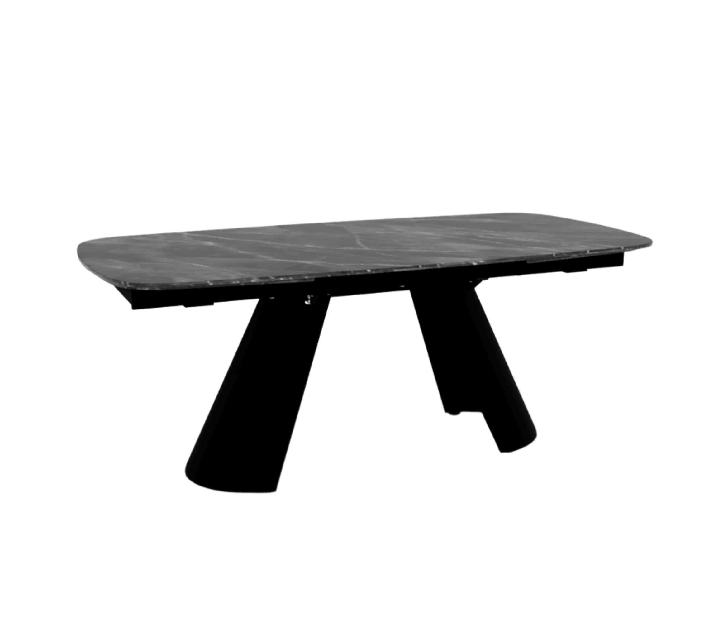 Stół elipsa rozkładany APIAN antracytowy marmur Calligaris matowa czerń matowa czerń Eye on Design