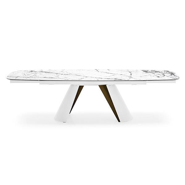 Stół elipsa rozkładany APIAN kremowy marmur Calligaris Eye on Design