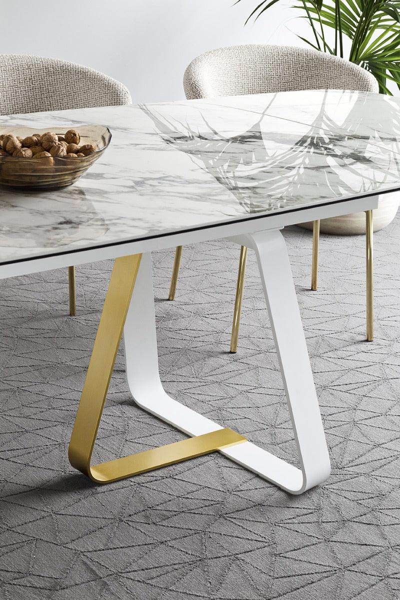 Stół jadalniany SUNSHINE biały marmur Calligaris Eye on Design