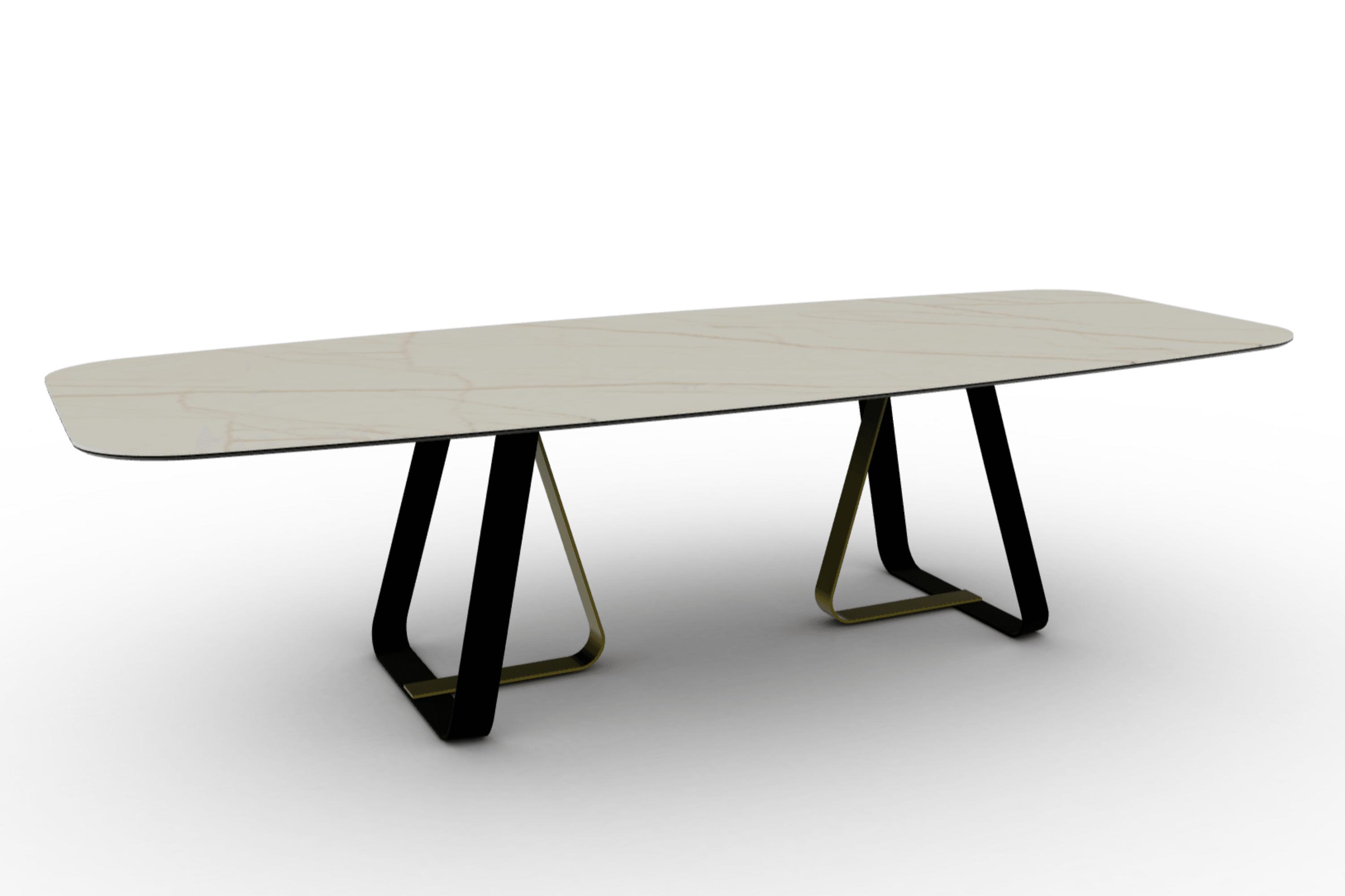 Stół jadalniany SUNSHINE złoty marmur Calligaris Eye on Design