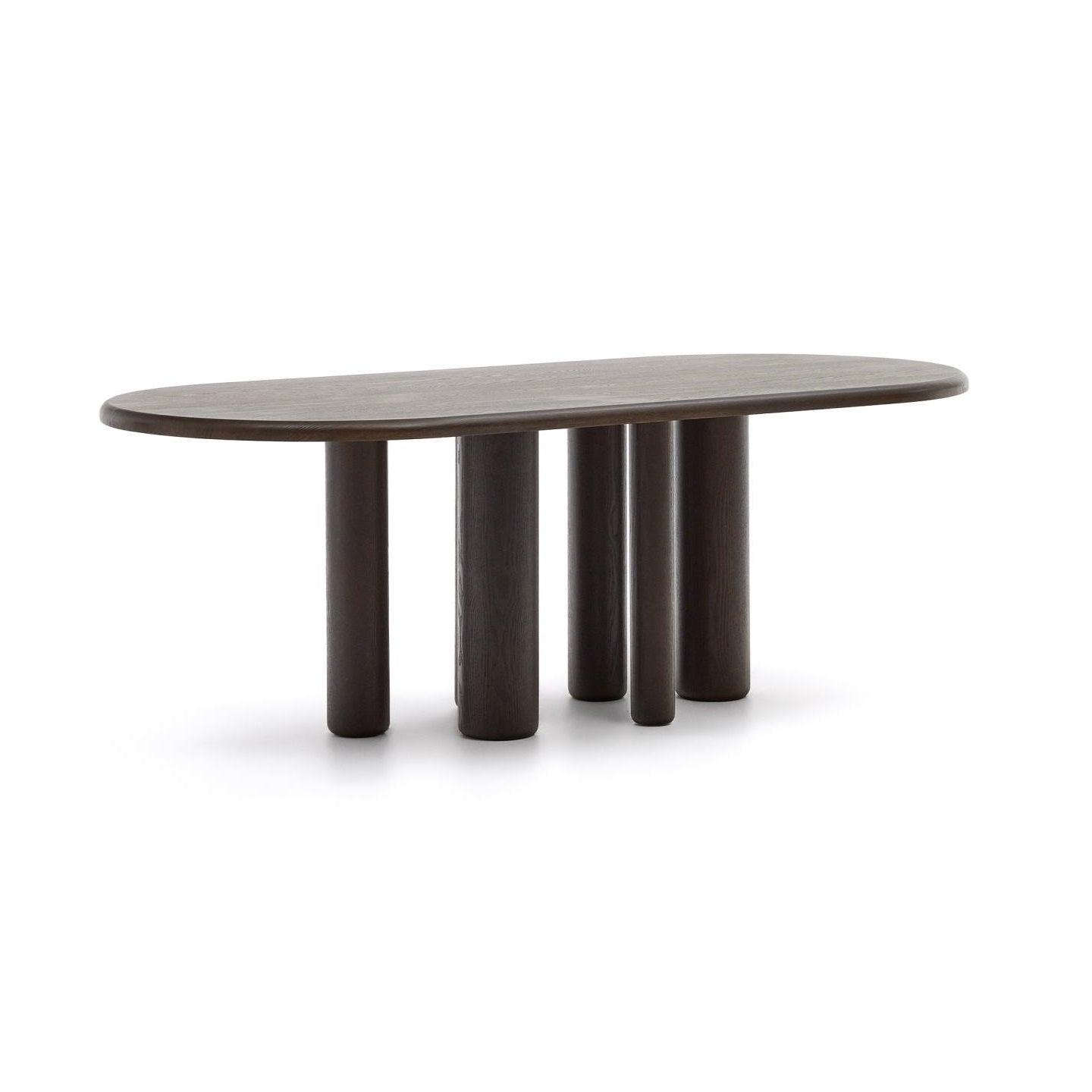 Stół MAILEN ciemny fornir jesionowy La Forma 105 x 220 cm Eye on Design