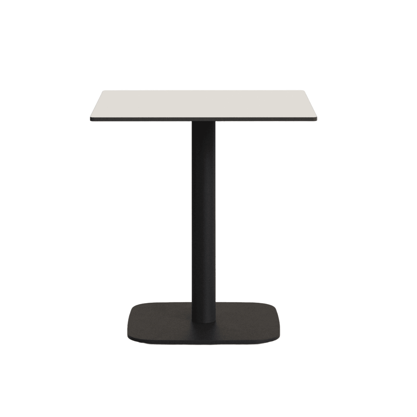 Stół ogrodowy DINA czarna podstawa z białym blatem La Forma 73 cm Eye on Design
