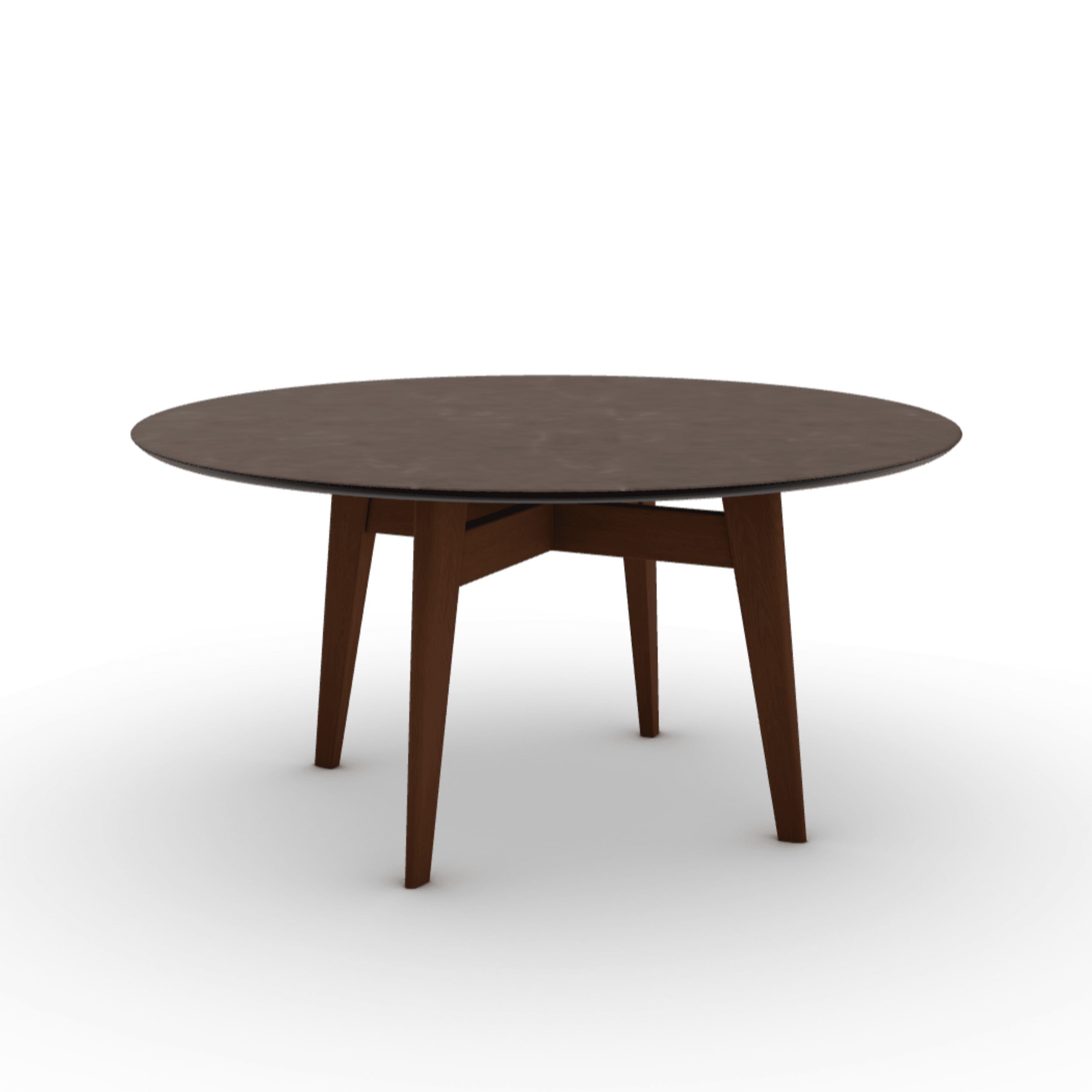 Stół okrągły ABREY brązowa ceramika do jadalni – Calligaris