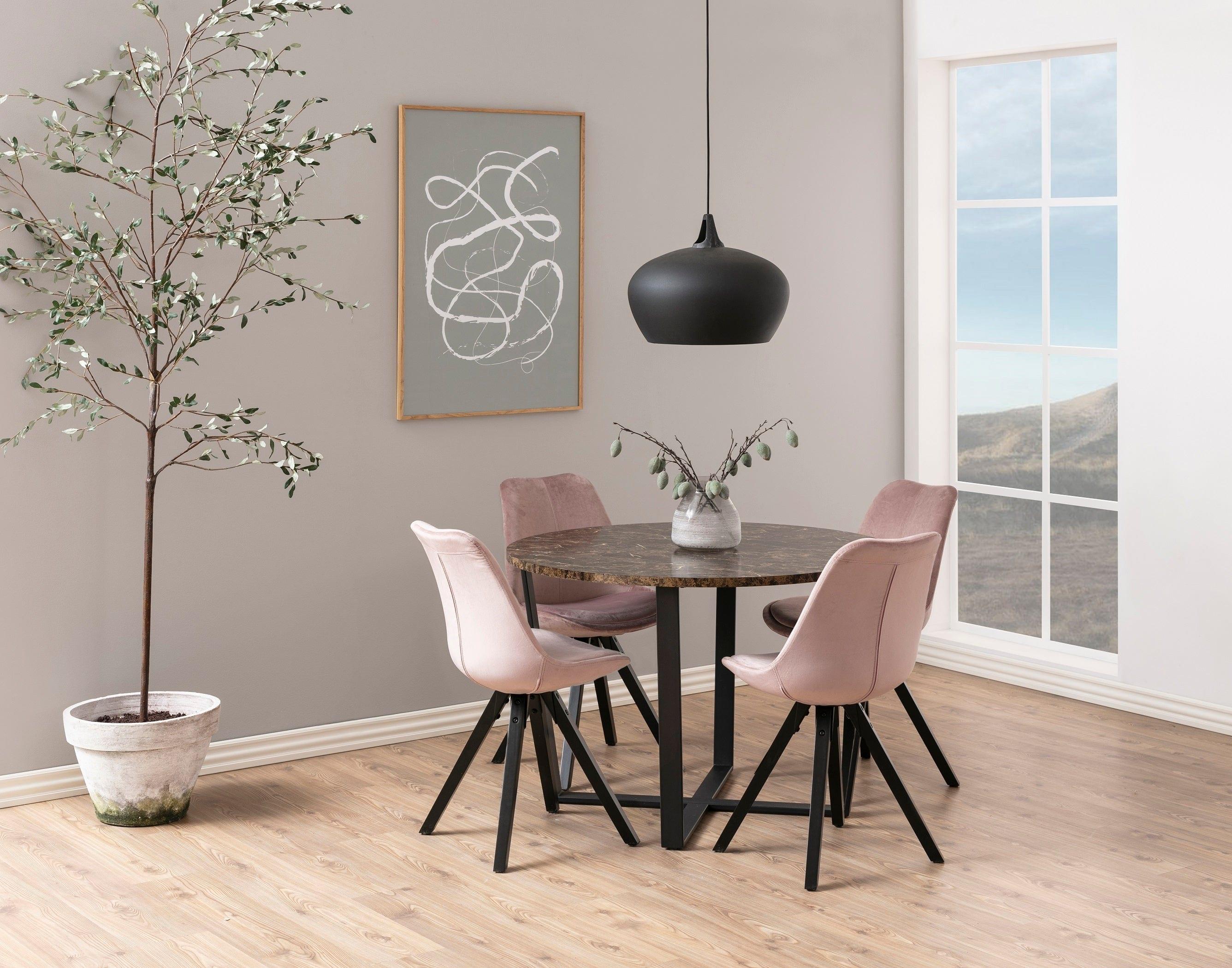 Stół okrągły AMBLE brązowy marmur Home Essentials Eye on Design