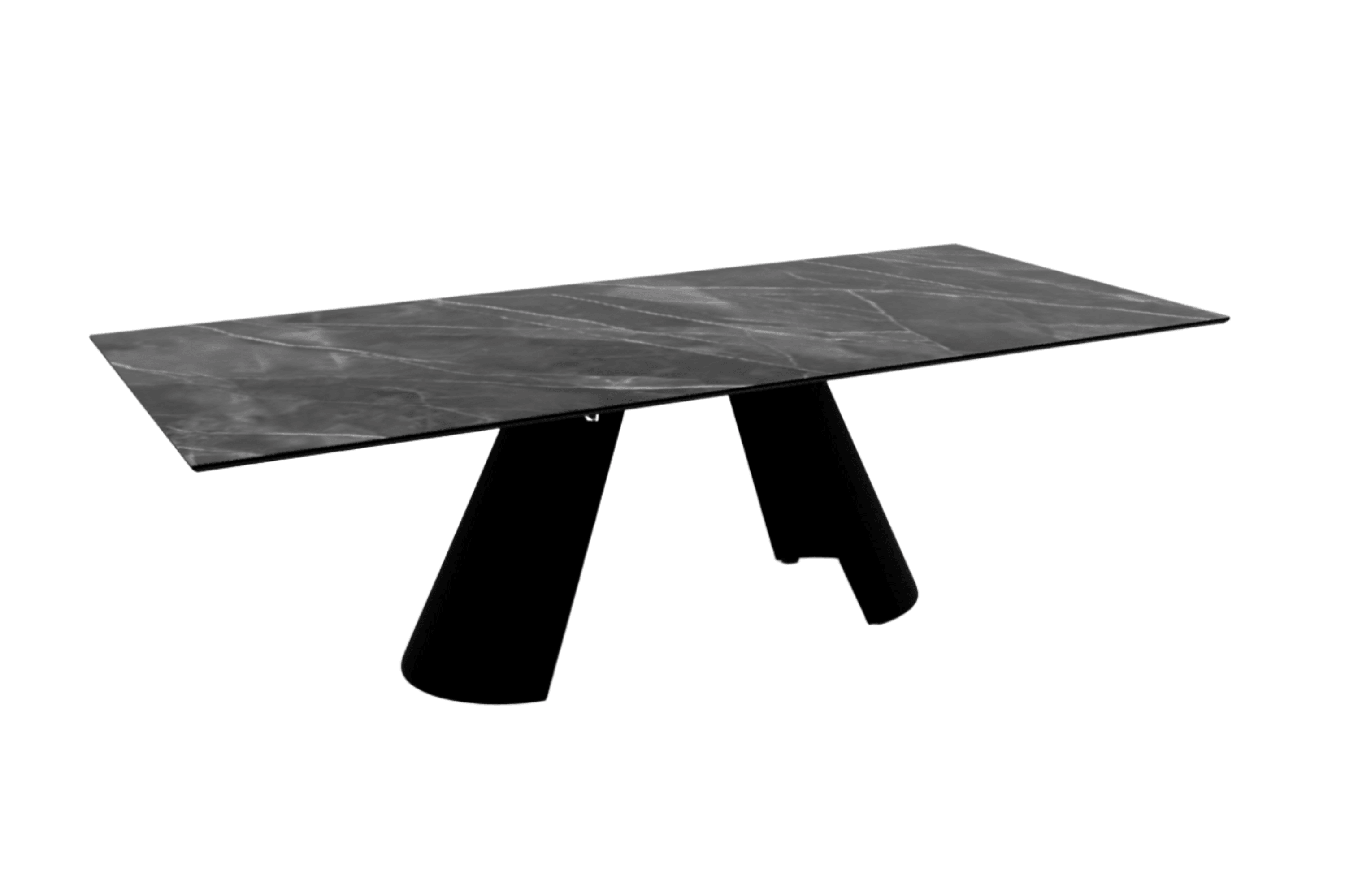 Stół prostokątny APIAN antracytowy marmur Calligaris matowa czerń matowa czerń Eye on Design