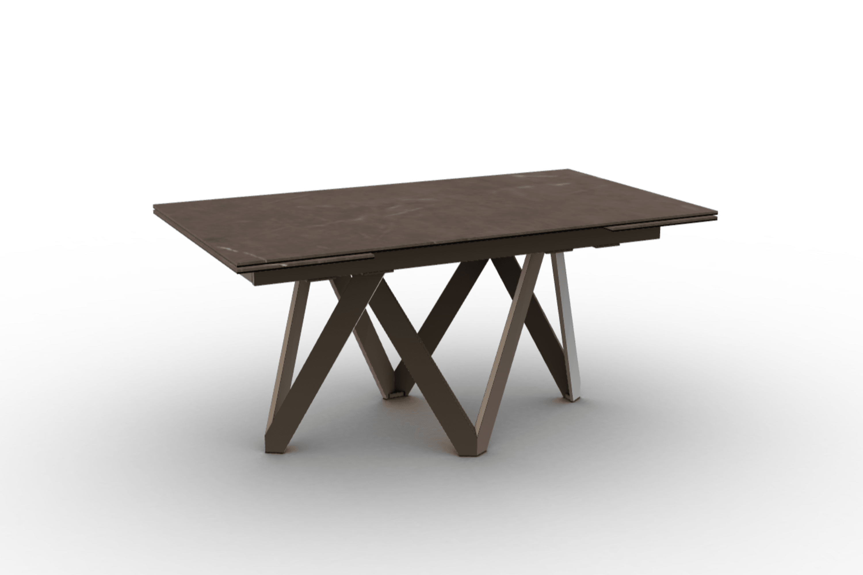 Stół prostokątny rozkładany CARTESIO brązowa ceramika Calligaris Eye on Design