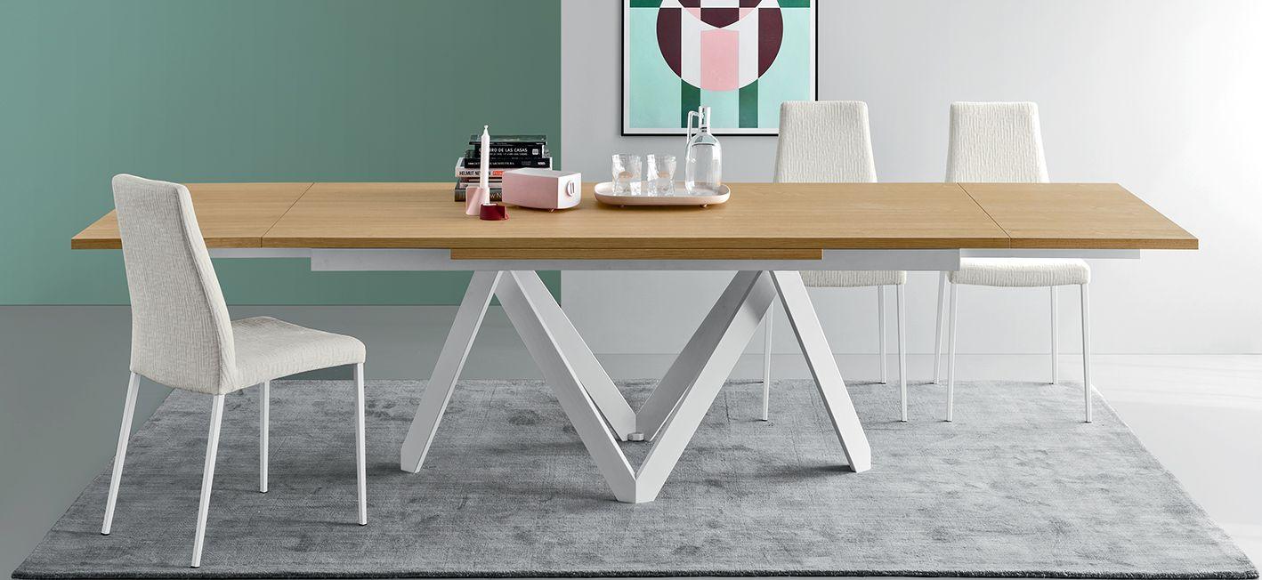 Stół prostokątny rozkładany CARTESIO cement Calligaris Eye on Design