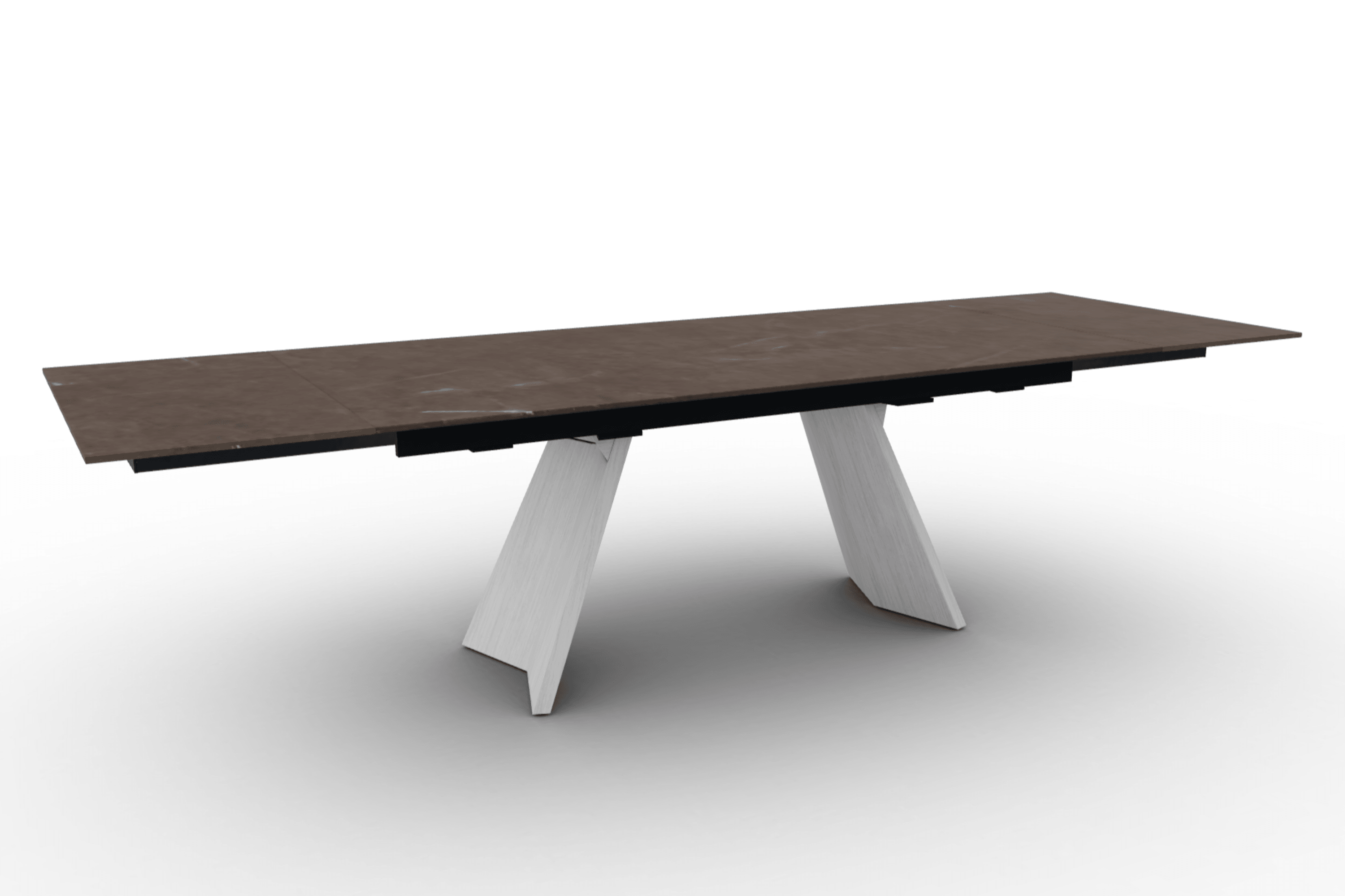 Stół prostokątny rozkładany ICARO brązowa ceramika – drewno, Calligaris