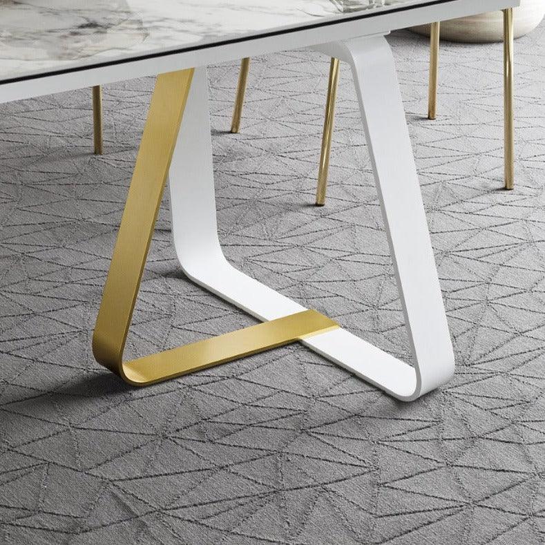 Stół prostokątny SUNSHINE złoty marmur Calligaris Eye on Design