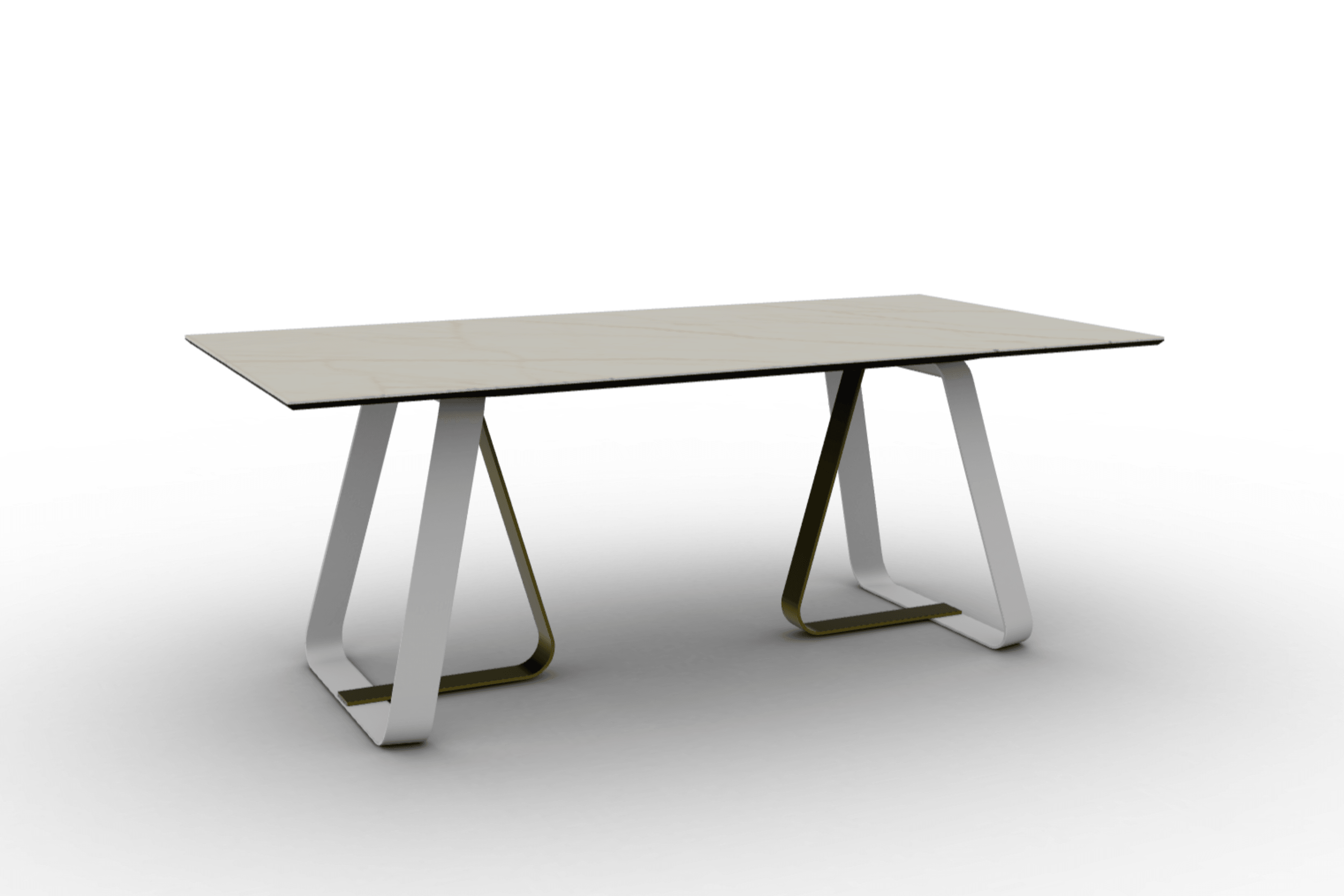 Stół prostokątny SUNSHINE złoty marmur Calligaris Eye on Design