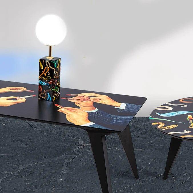 Stół prostokątny TRUMPETS czarny Seletti Eye on Design