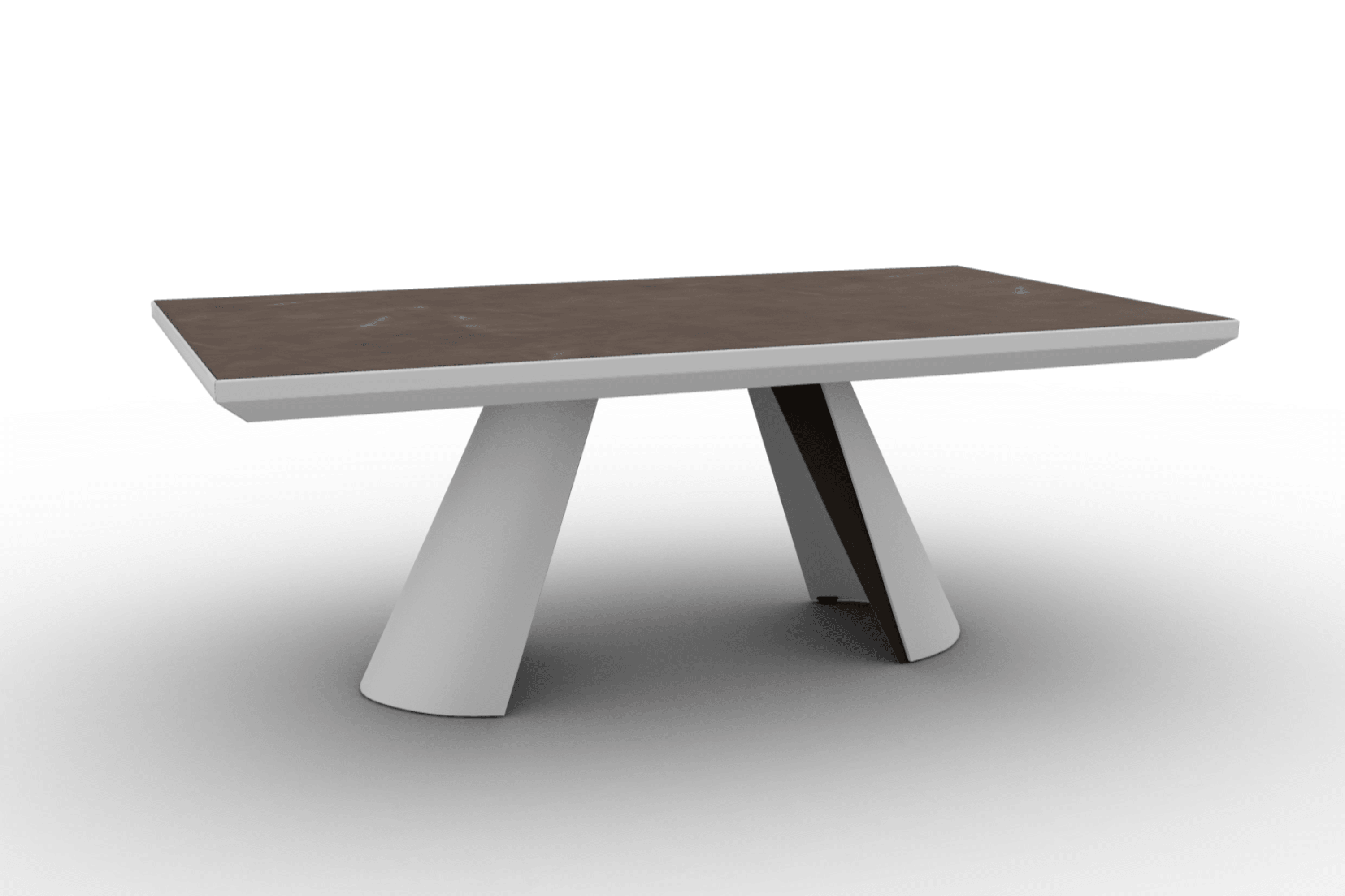 Stół rozkładany APIAN brązowa ceramika Calligaris matowa biel matowy brąz Eye on Design