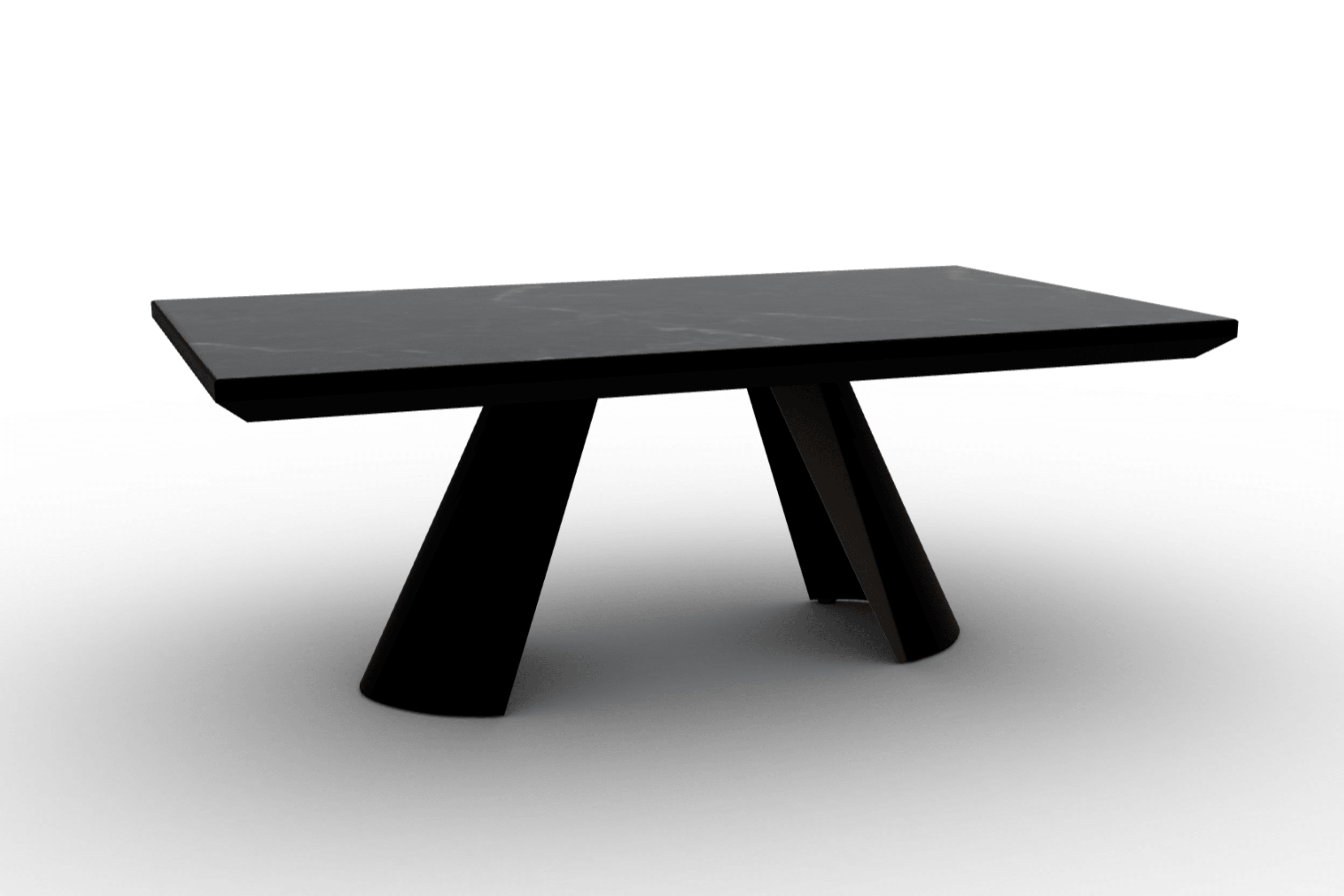 Stół rozkładany APIAN czarny marmur Calligaris matowa czerń matowy brąz Eye on Design