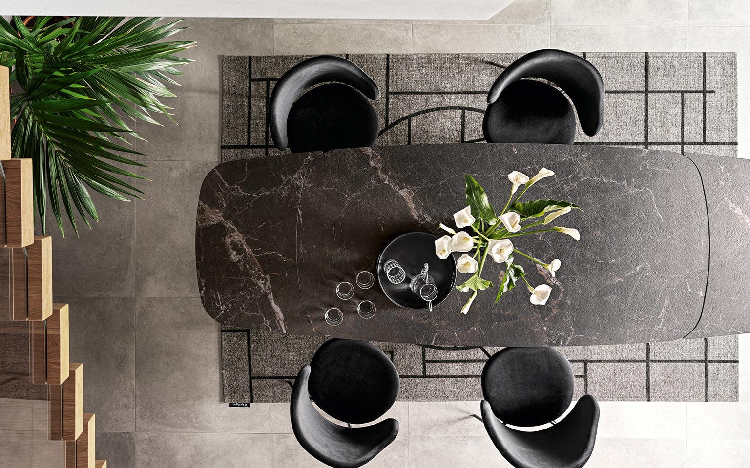 Stół rozkładany CAMEO czarny marmur Calligaris Eye on Design