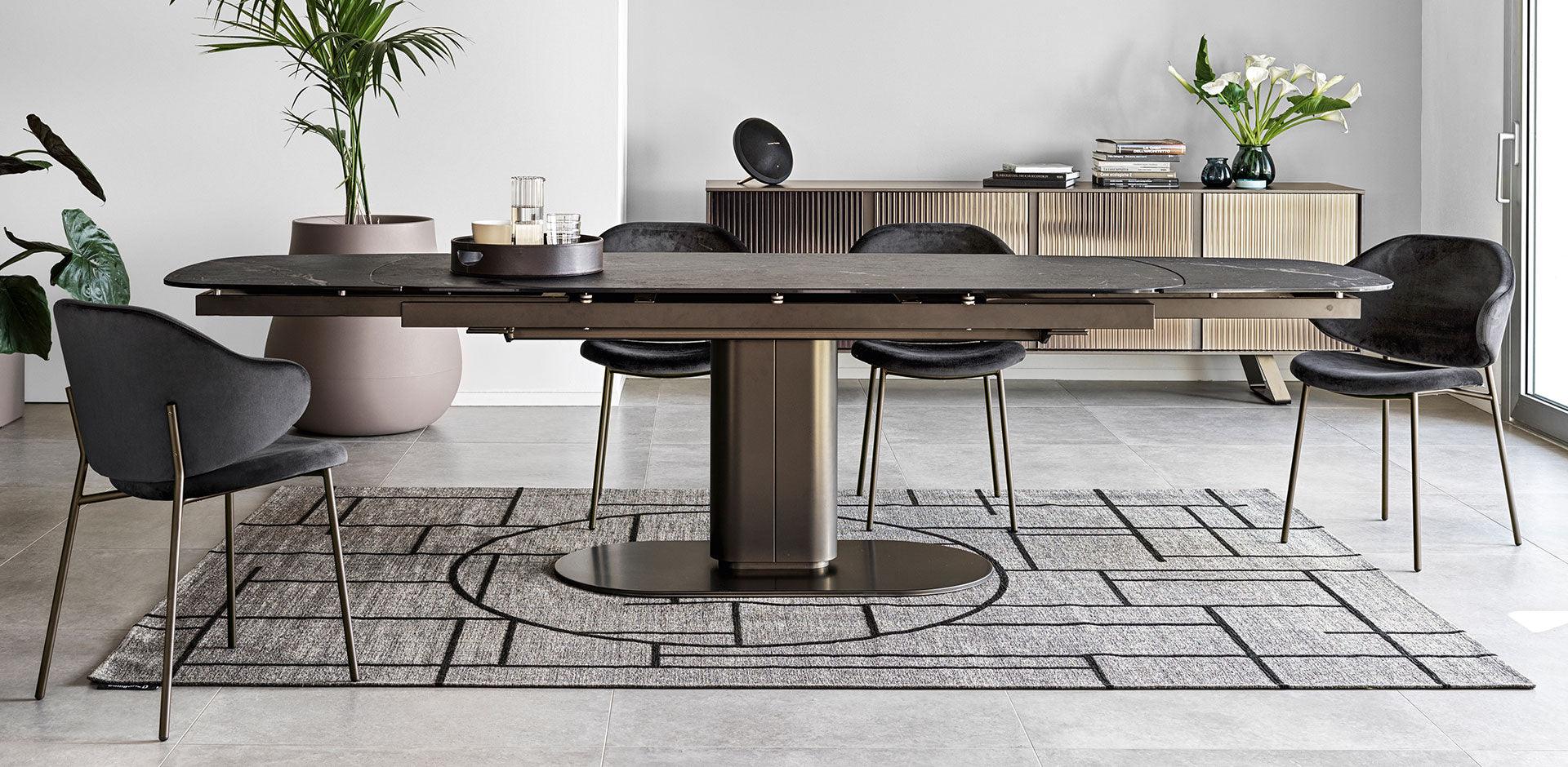 Stół rozkładany CAMEO jasnoszara ceramika Calligaris Eye on Design