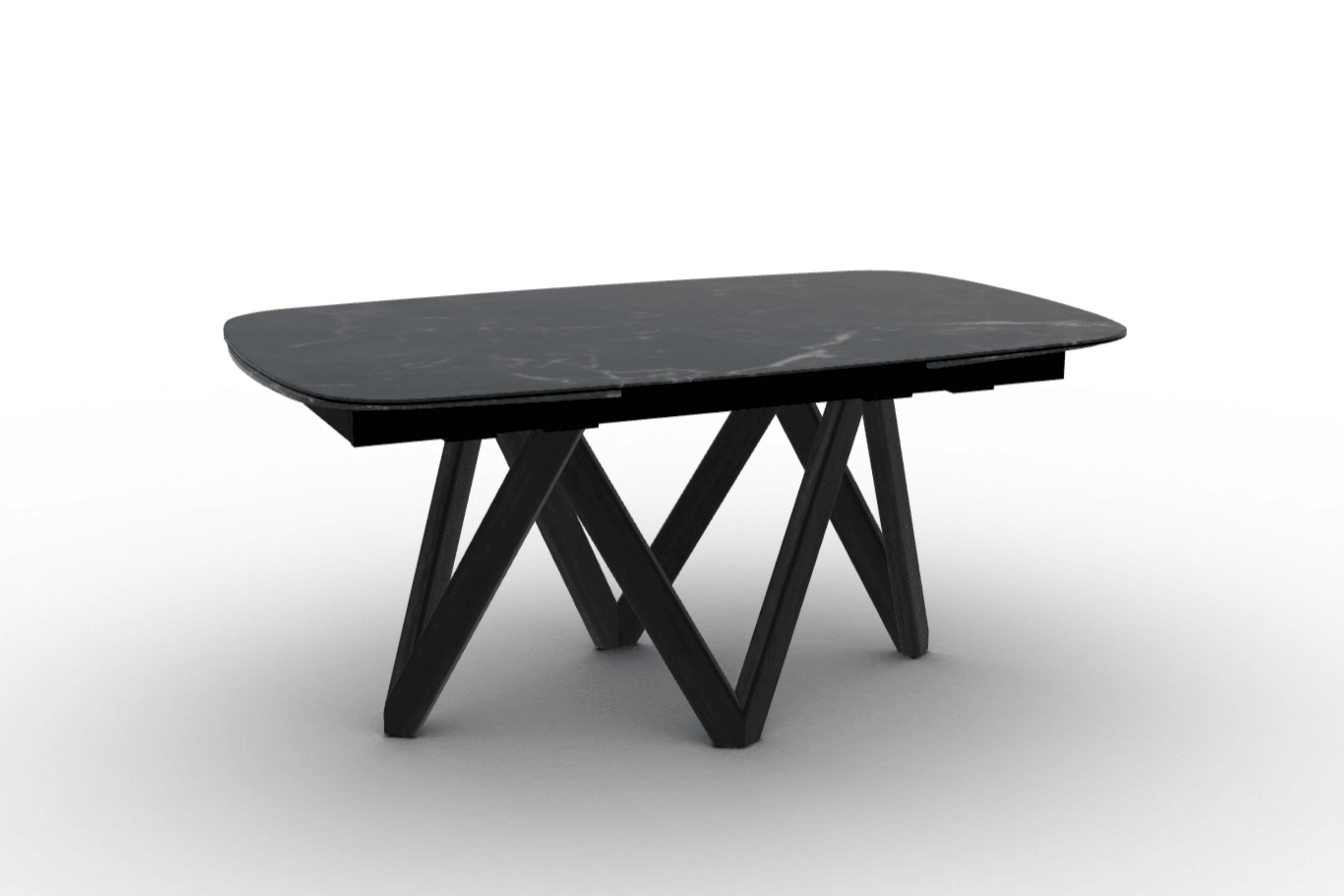 Stół rozkładany CARTESIO czarny marmur Calligaris 165 cm czarne matowe drewno Eye on Design