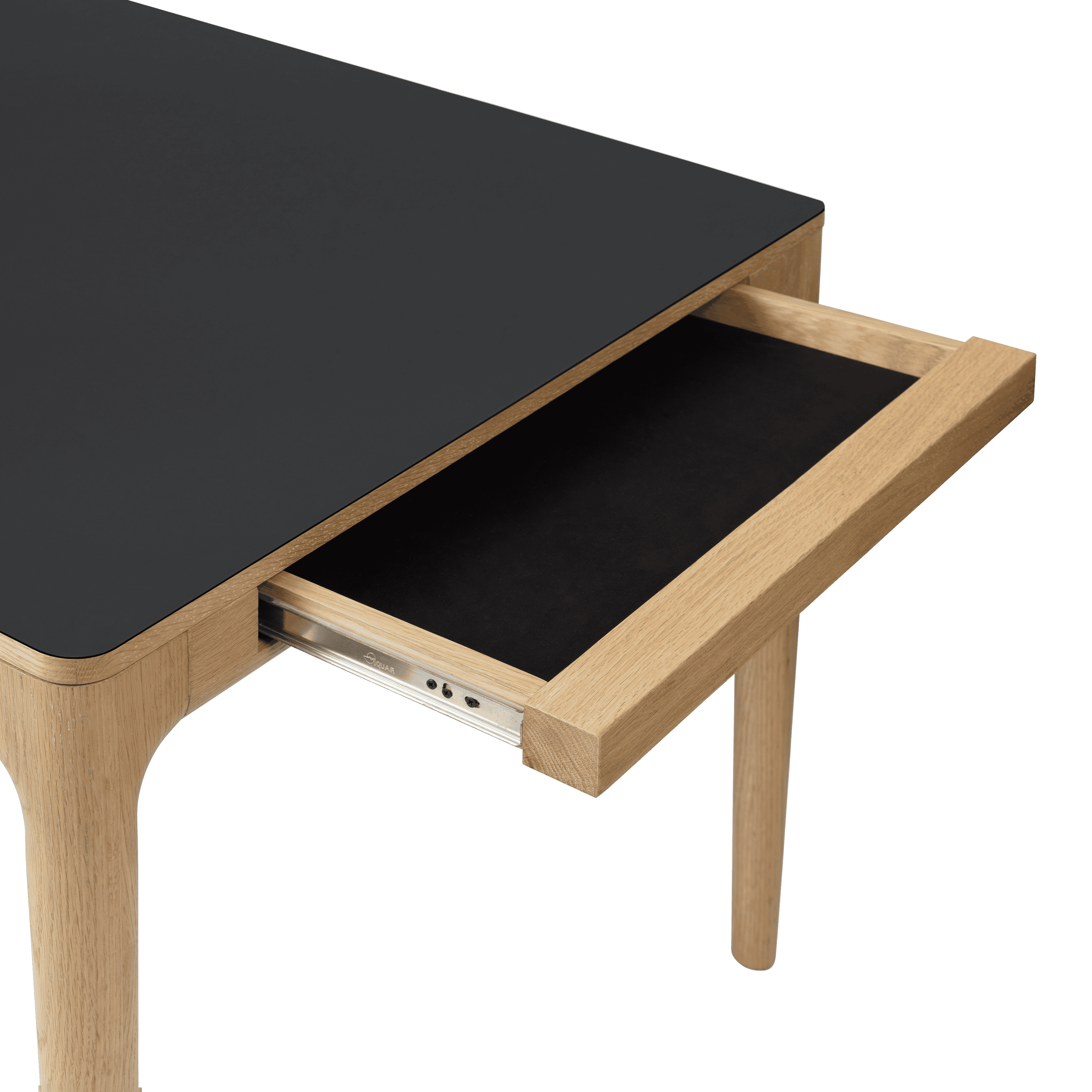 Stół rozkładany HEART'N'SOUL dębowy z czarnym blatem UMAGE Eye on Design