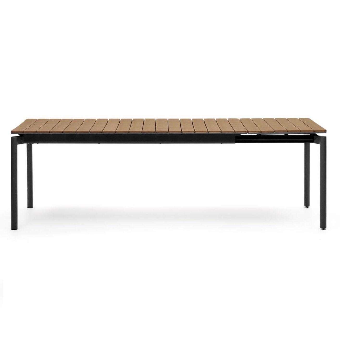 Stół rozkładany ogrodowy CANYELLES polidrewno z czarną podstawą La Forma Eye on Design