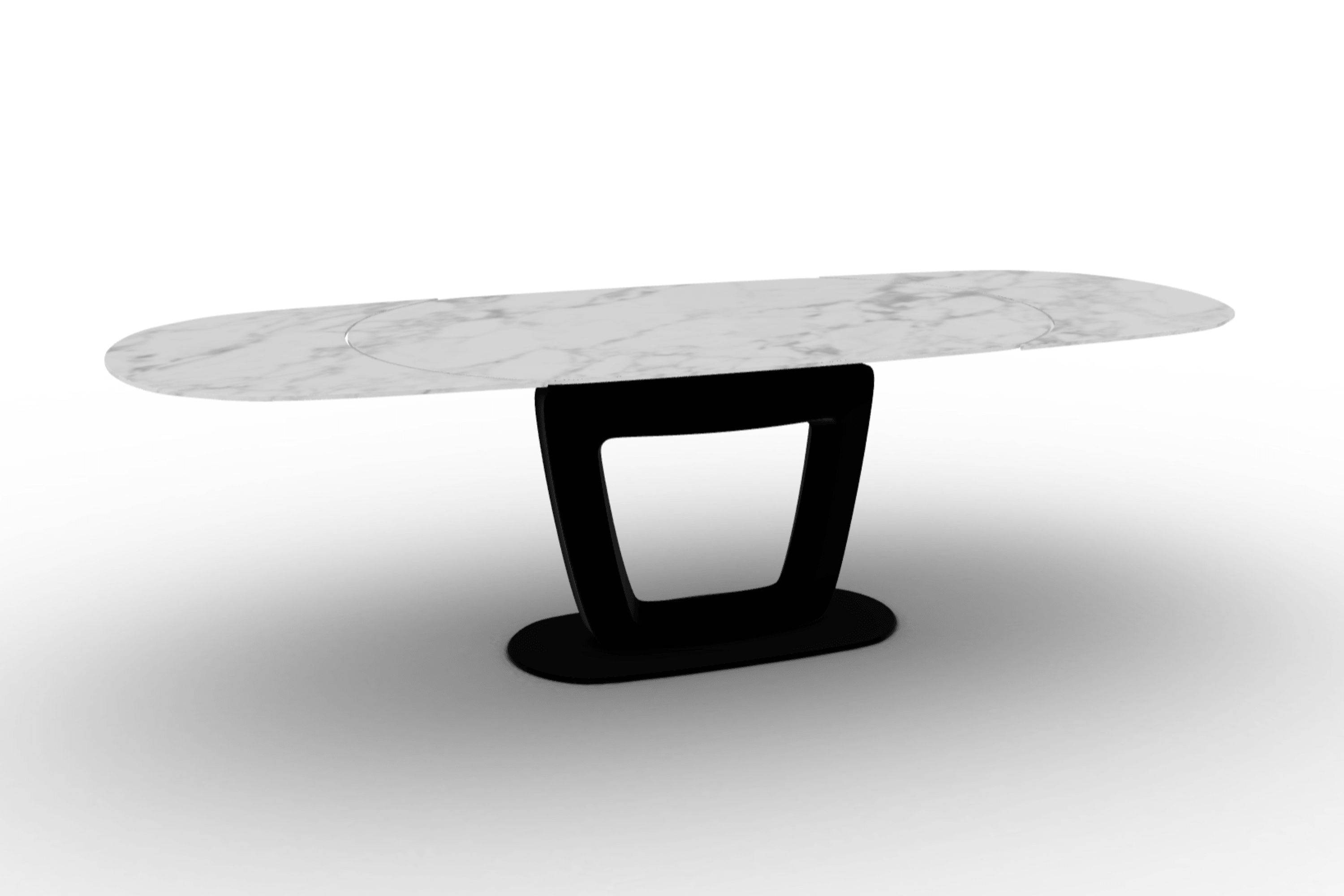 Stół rozkładany ORBITAL biały marmur Calligaris Eye on Design