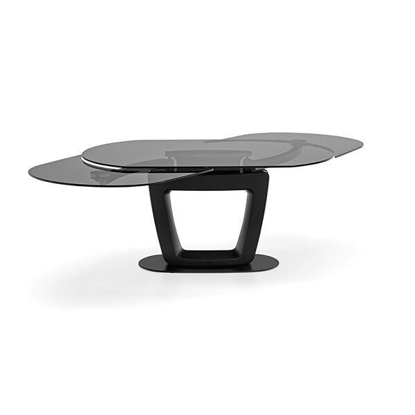 Stół rozkładany ORBITAL szare szkło Calligaris Eye on Design