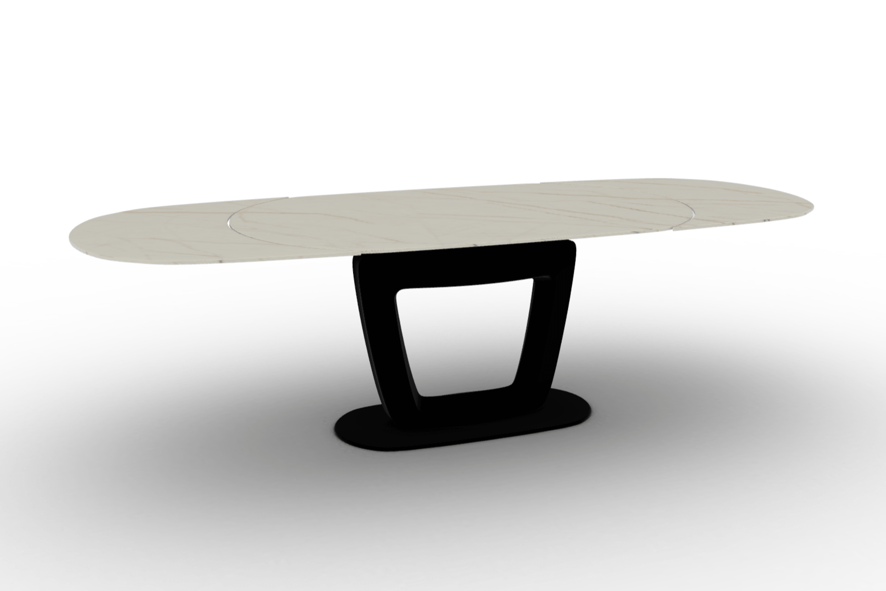 Stół rozkładany ORBITAL złoty marmur Calligaris Eye on Design