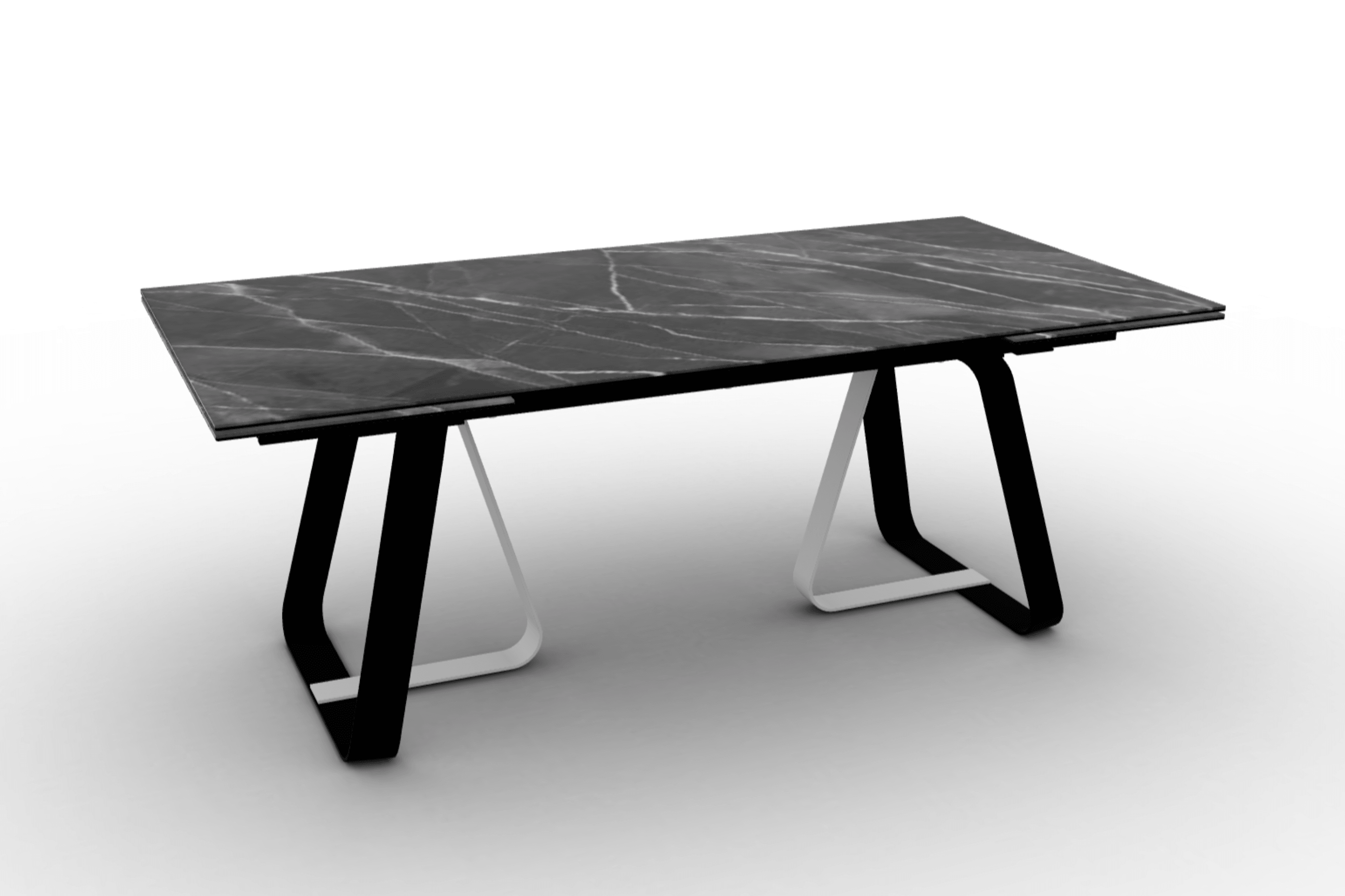 Stół rozkładany prostokątny SUNSHINE antracytowy marmur Calligaris Eye on Design