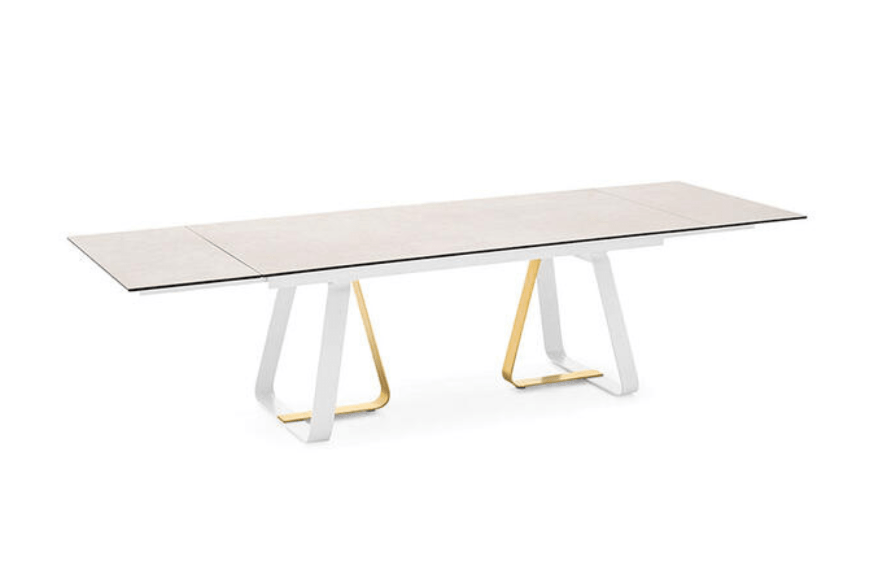 Stół rozkładany prostokątny SUNSHINE jasnoszara ceramika Calligaris Eye on Design