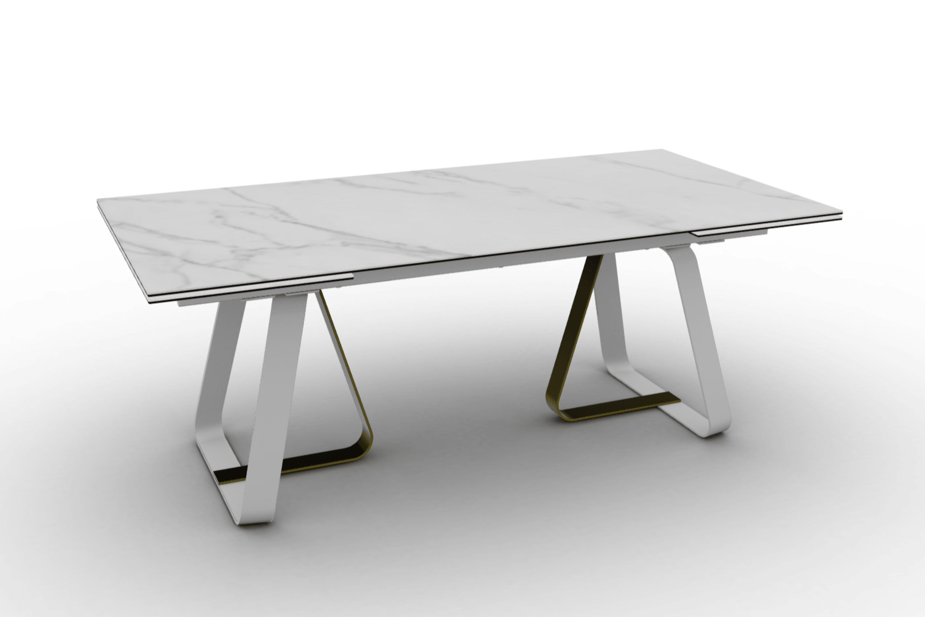 Stół rozkładany prostokątny SUNSHINE kremowy marmur Calligaris Eye on Design