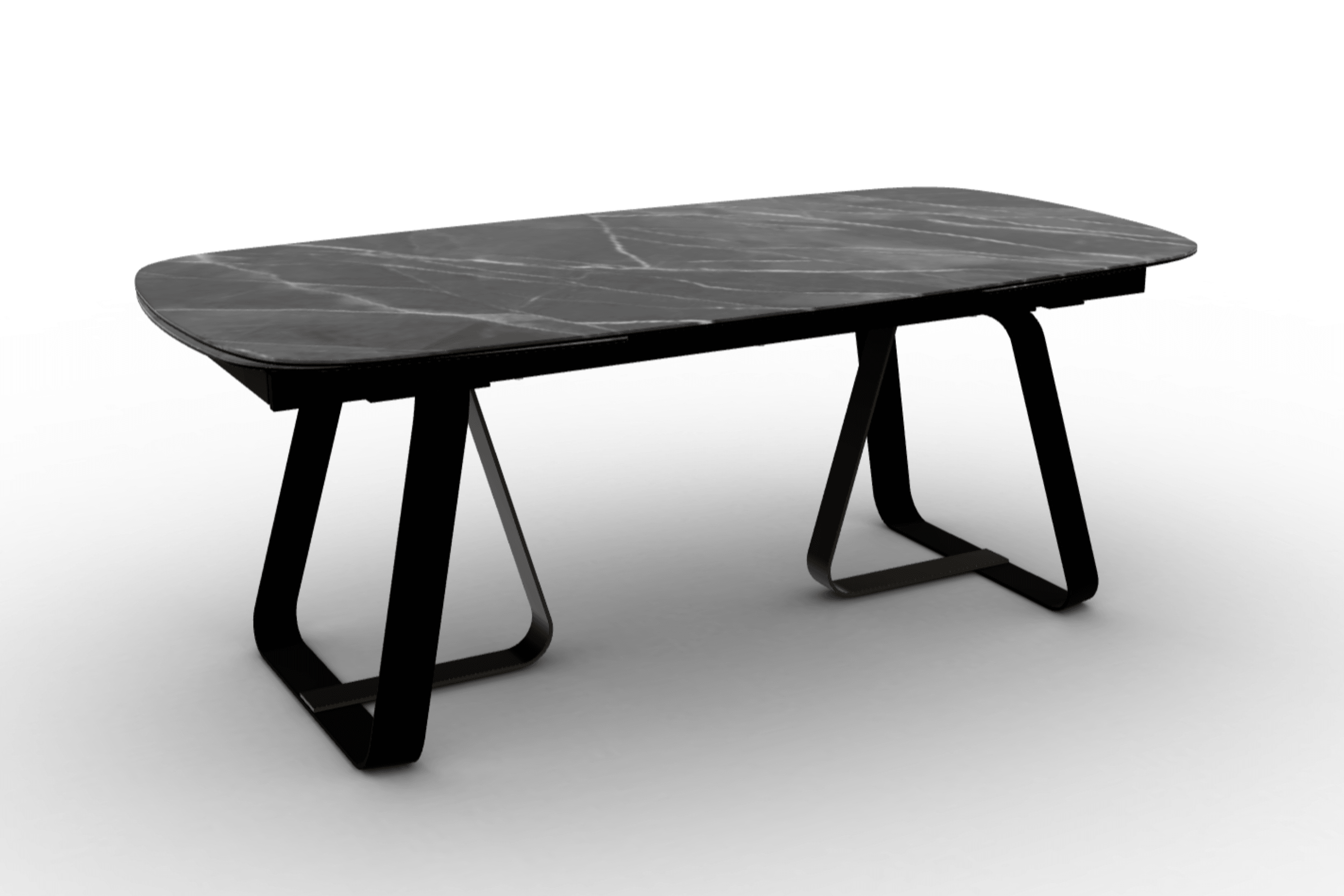 Stół rozkładany SUNSHINE antracytowy marmur Calligaris matowa czerń matowy brąz Eye on Design