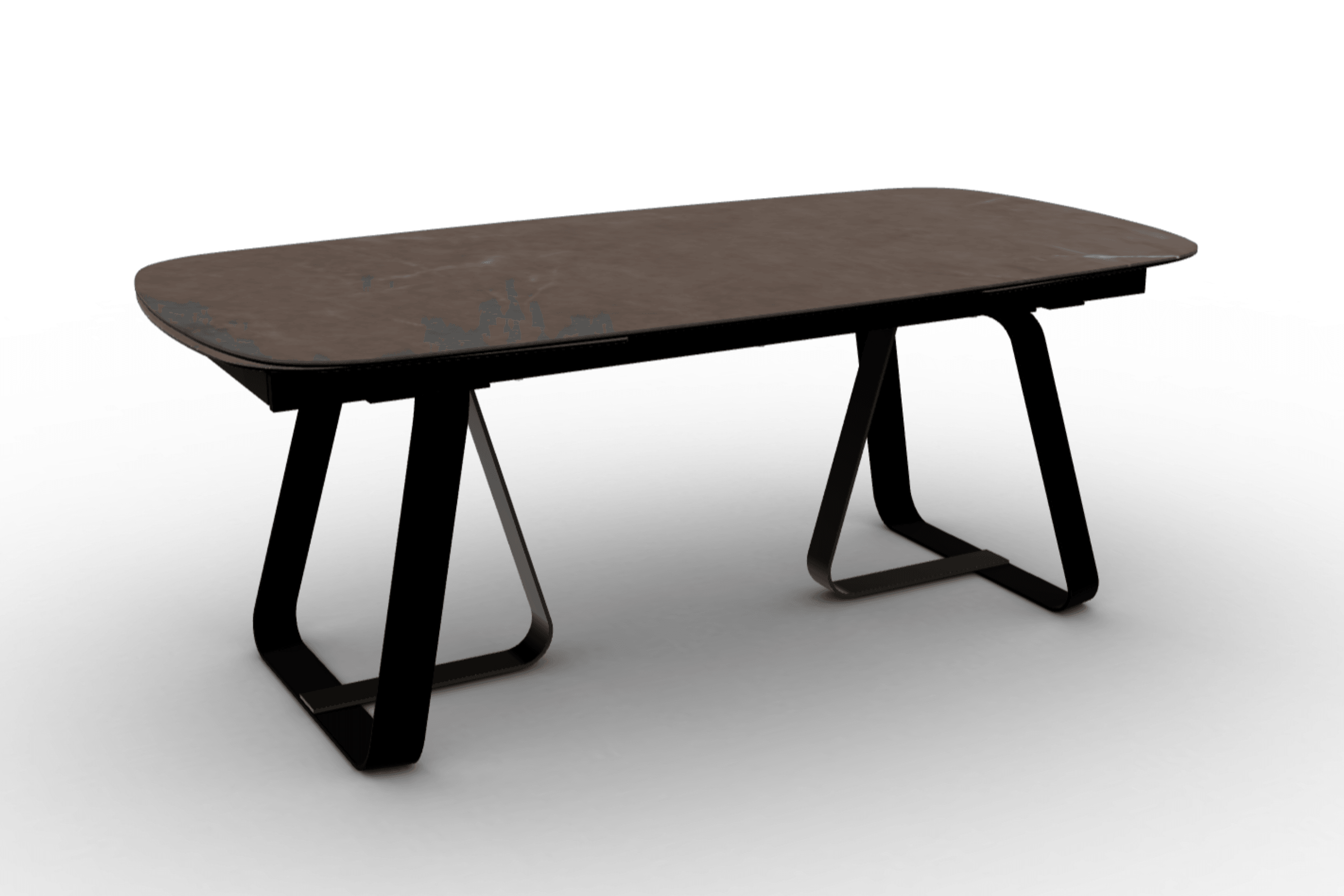 Stół rozkładany SUNSHINE brązowa ceramika Calligaris matowa czerń matowy brąz Eye on Design