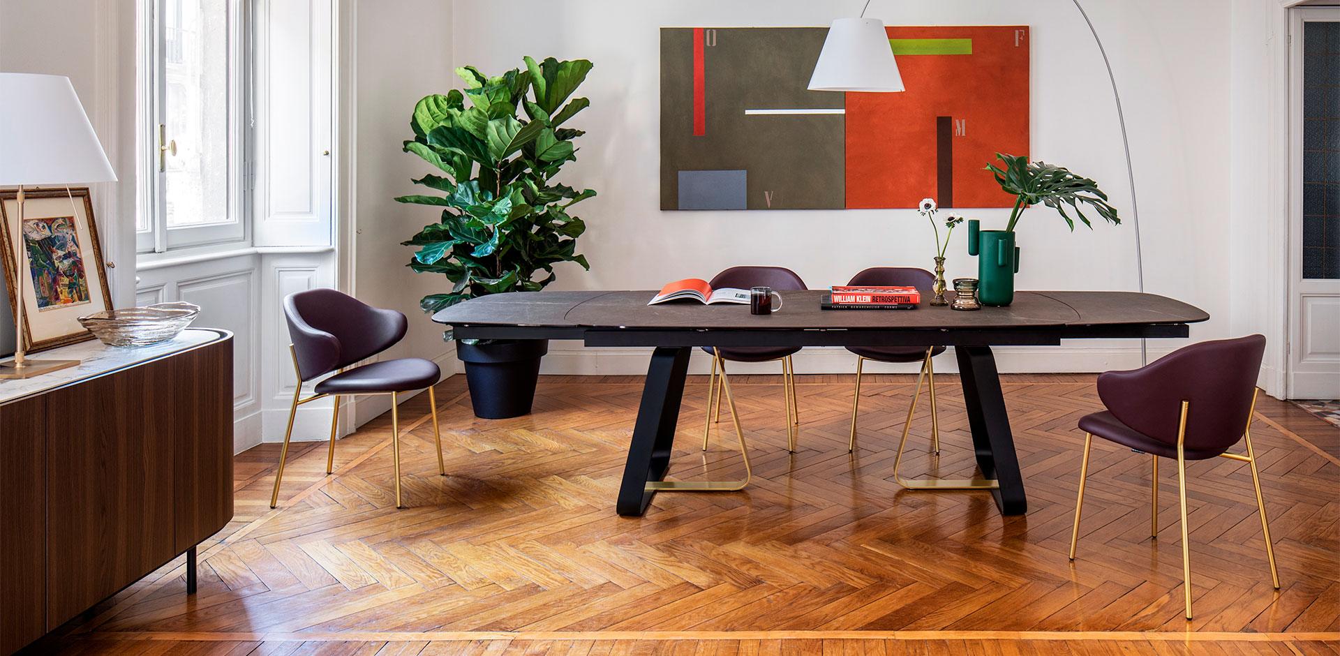 Stół rozkładany SUNSHINE cement Calligaris Eye on Design