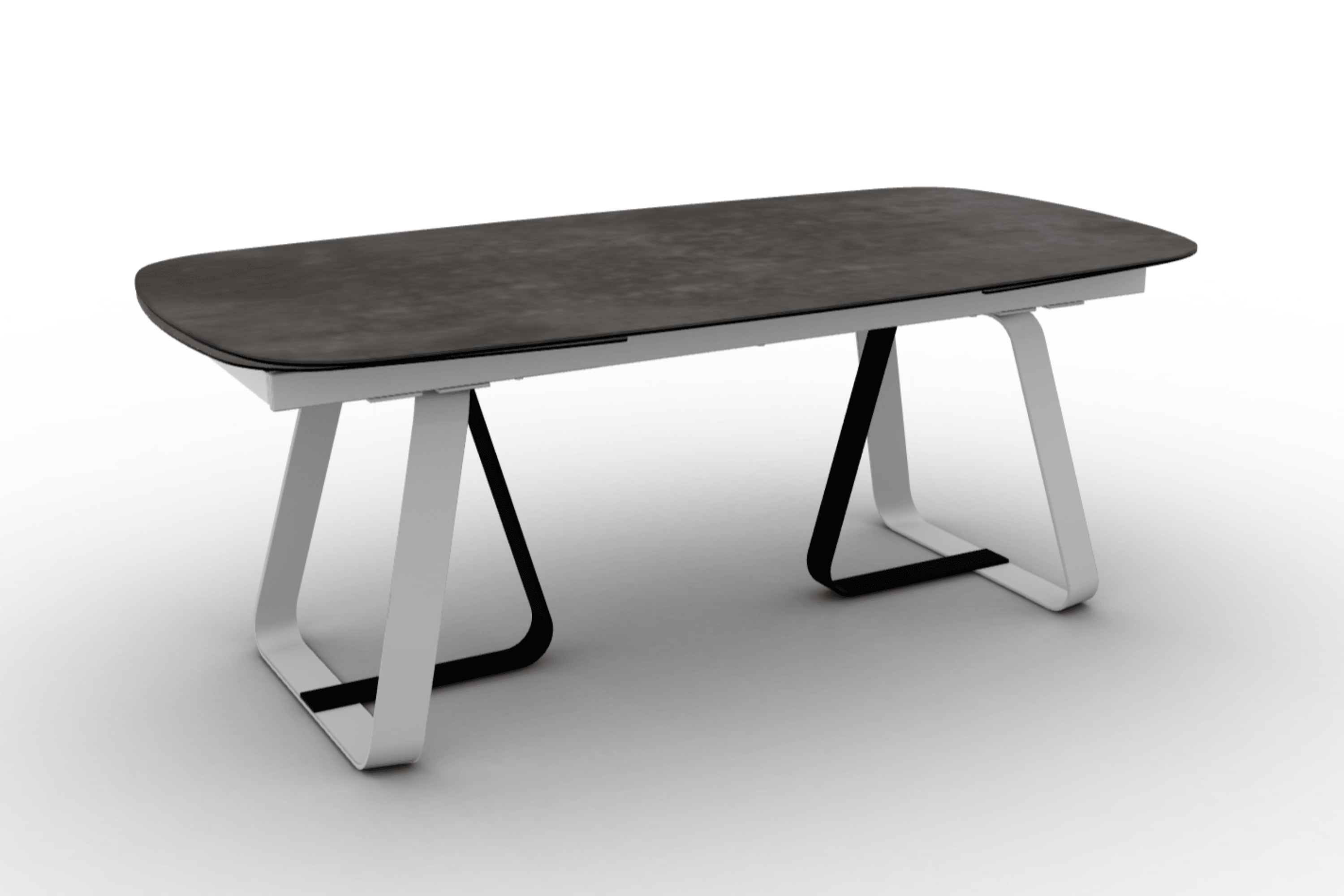 Stół rozkładany SUNSHINE ciemnoszary Calligaris matowa biel matowa czerń Eye on Design