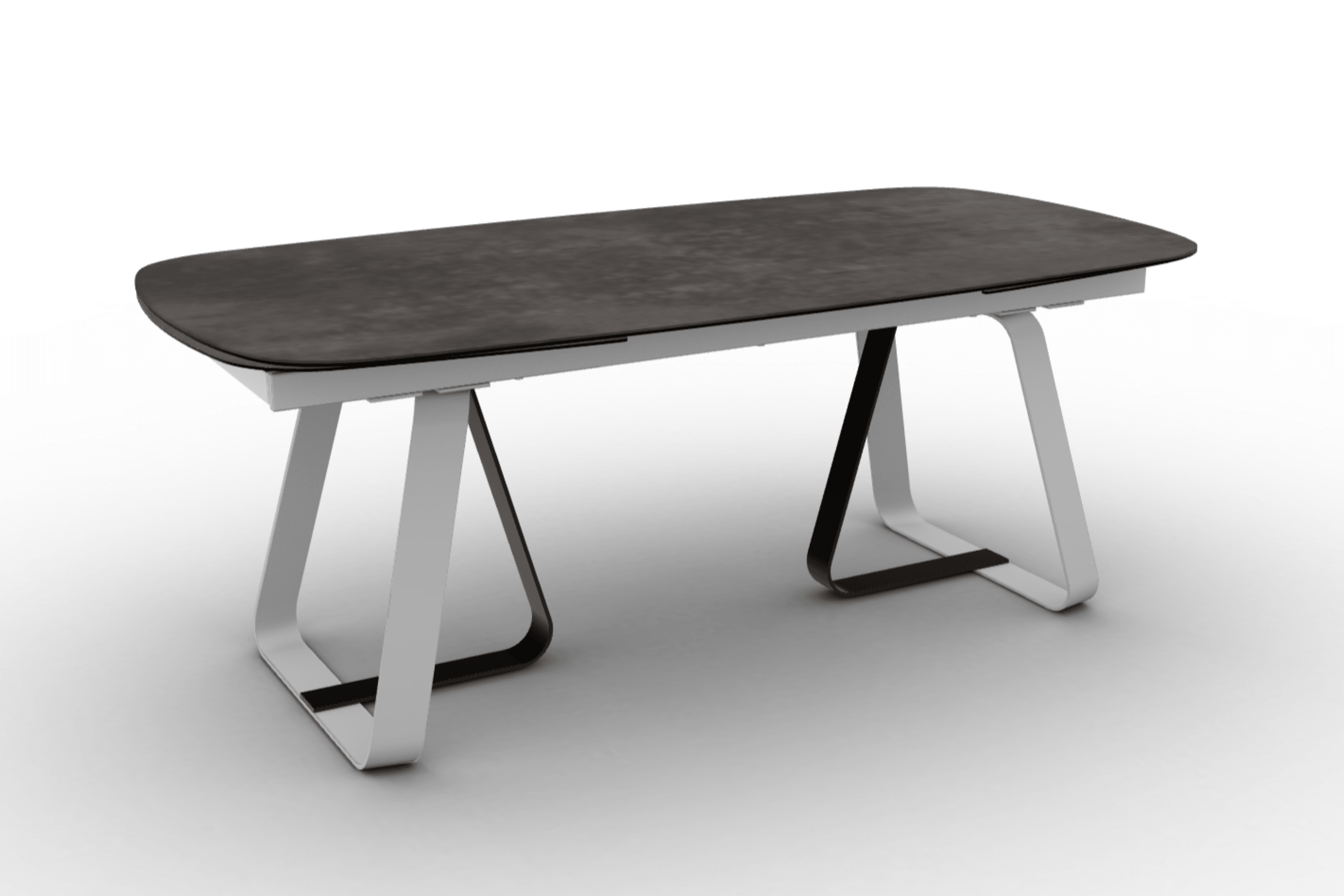 Stół rozkładany SUNSHINE ciemnoszary Calligaris matowa biel matowy brąz Eye on Design