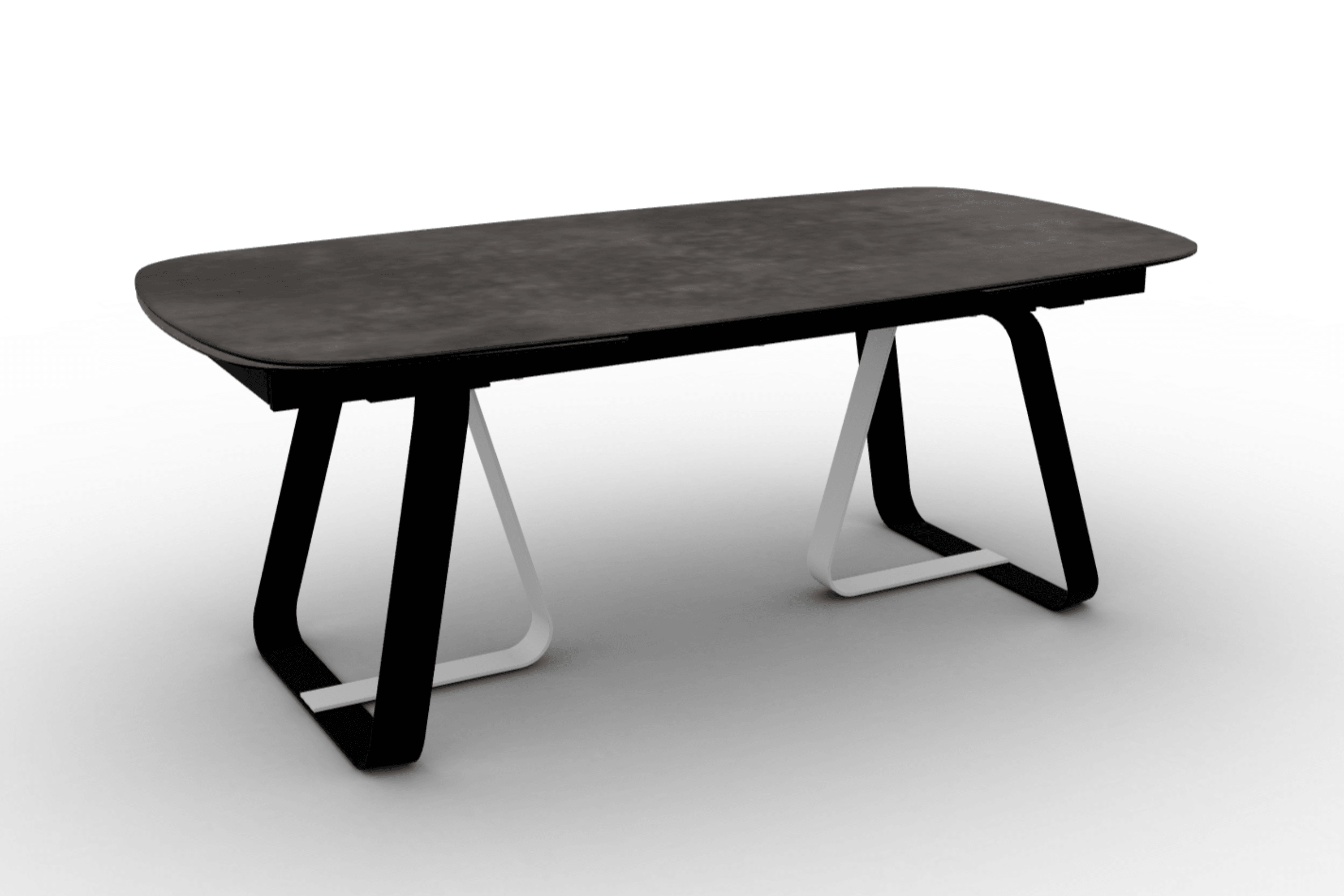 Stół rozkładany SUNSHINE ciemnoszary Calligaris matowa czerń matowa biel Eye on Design