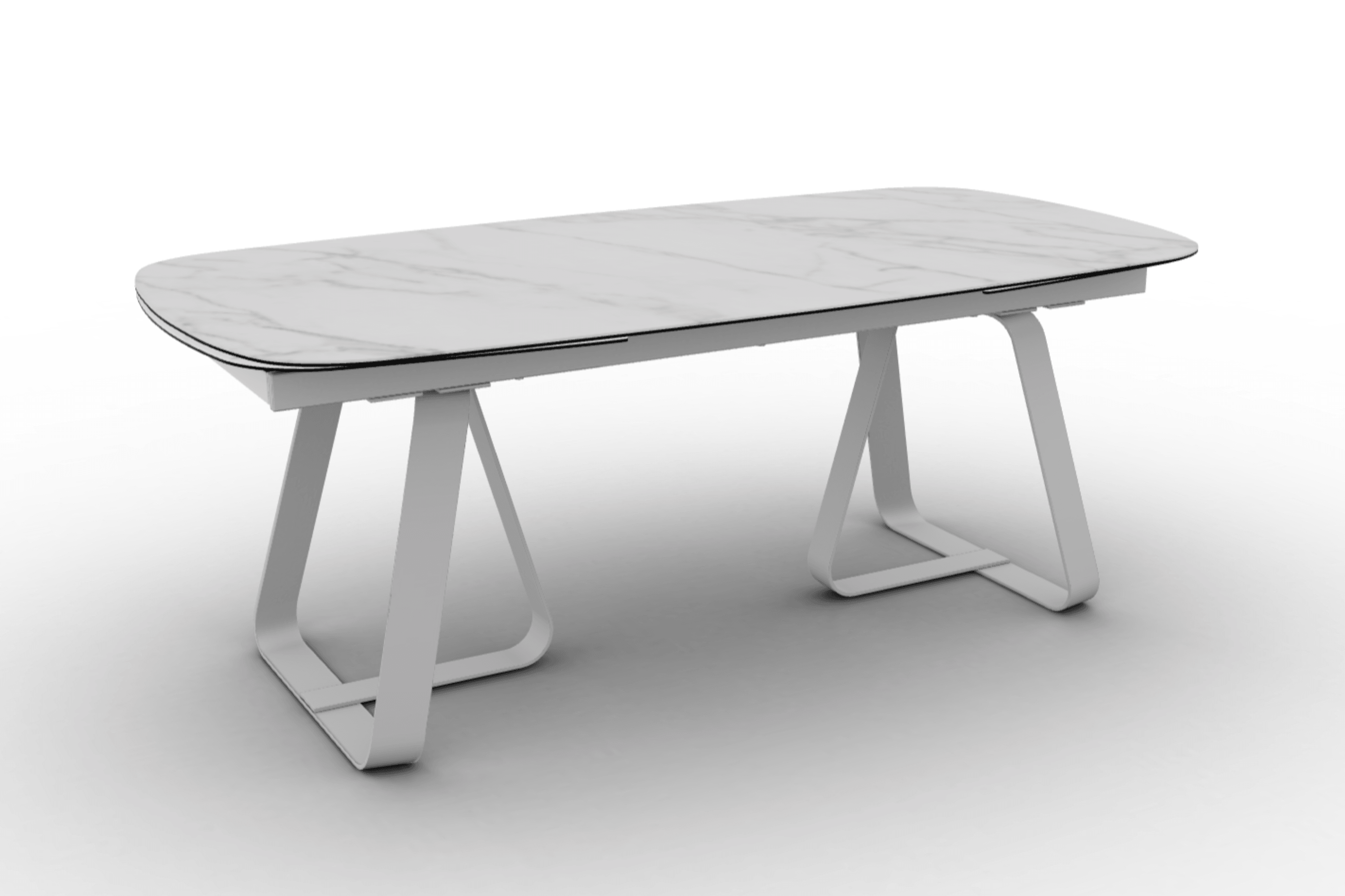 Stół rozkładany SUNSHINE kremowy marmur – metal, Calligaris