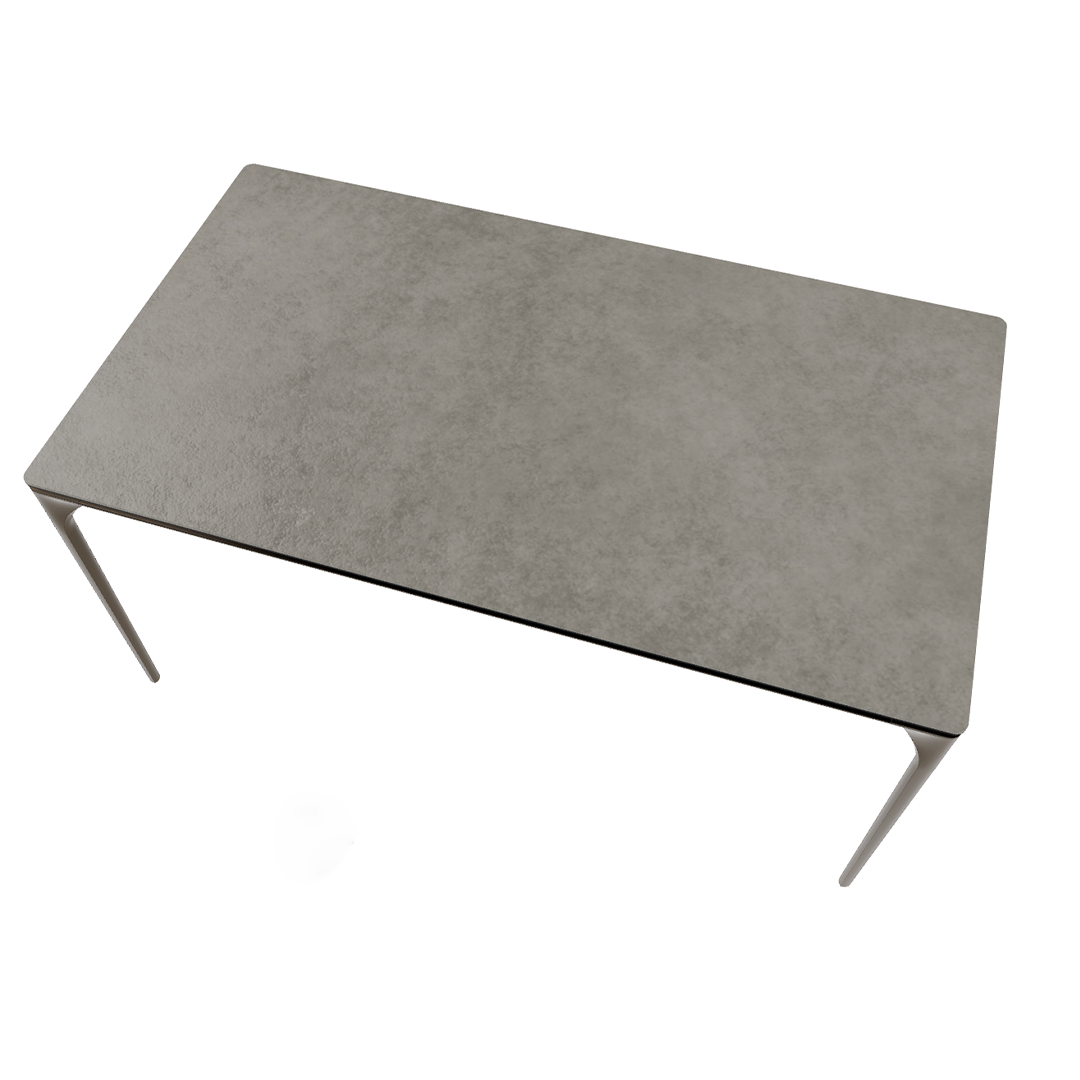 Rozkládací stůl SILHOUETTE světle šedá keramika