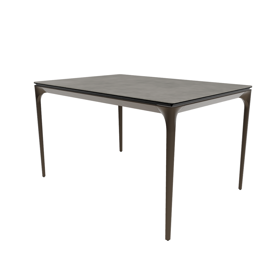 Rozkládací stůl SILHOUETTE světle šedá keramika