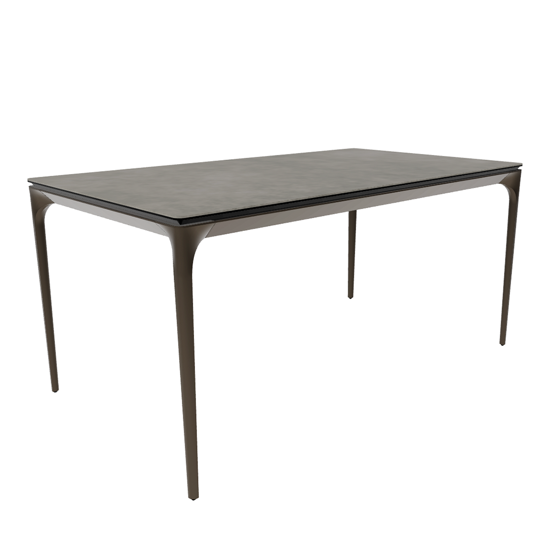 Rozkládací stůl SILHOUETTE světle šedá keramika