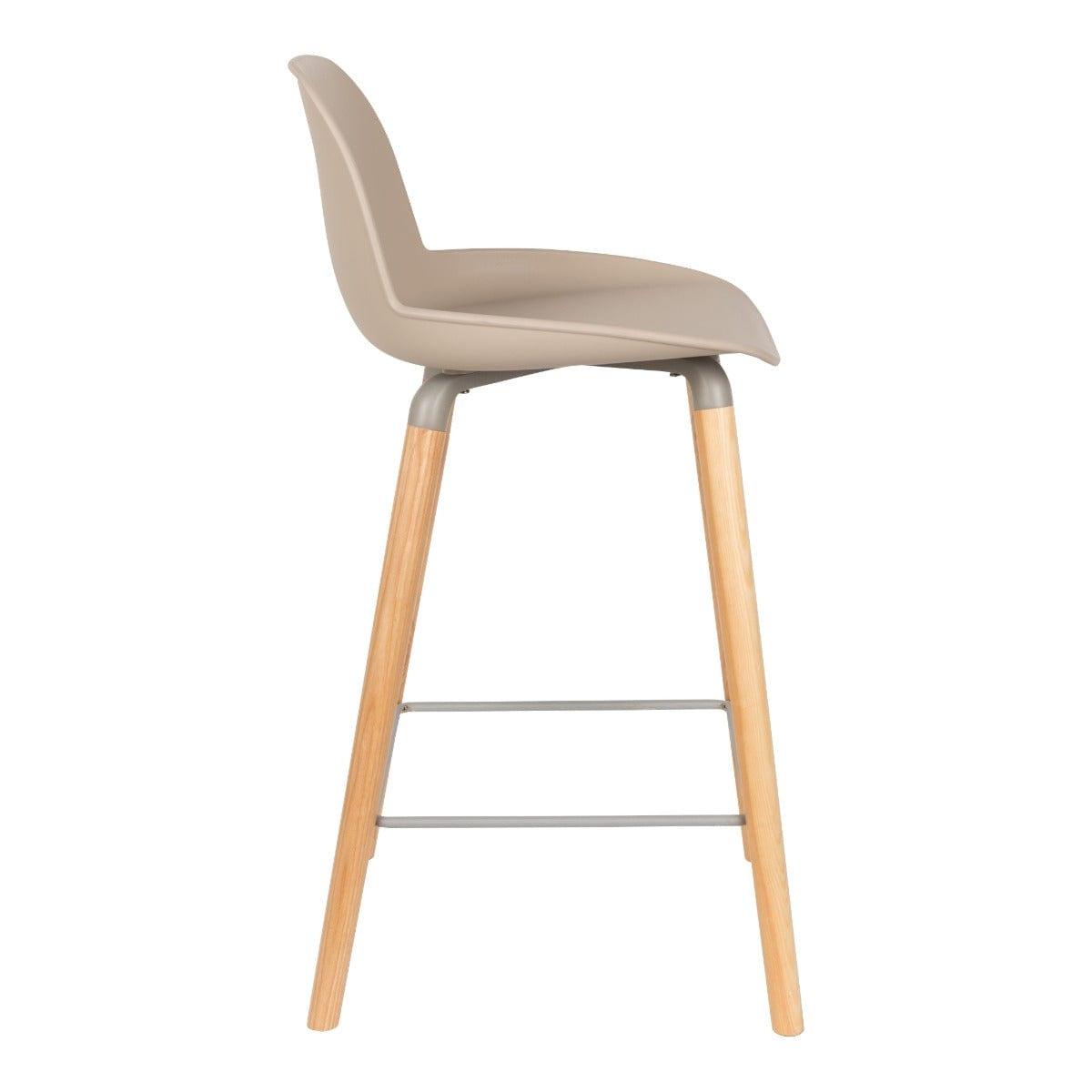 Stołek barowy niski ALBERT KUIP taupe Zuiver Eye on Design