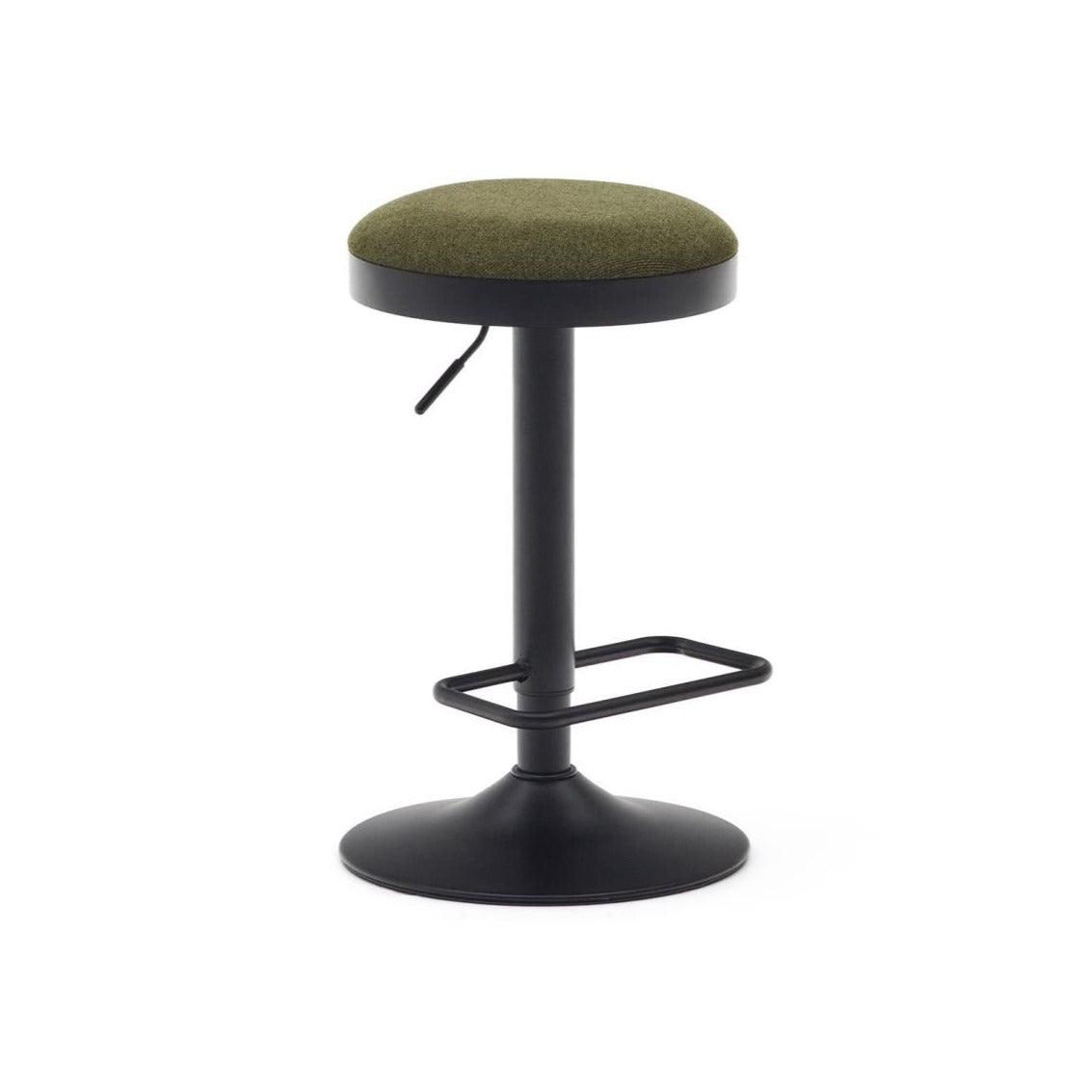 Stołek barowy ZAIB ciemnozielony szenil La Forma Eye on Design