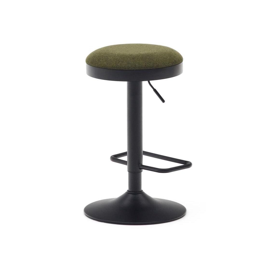 Stołek barowy ZAIB ciemnozielony szenil La Forma Eye on Design